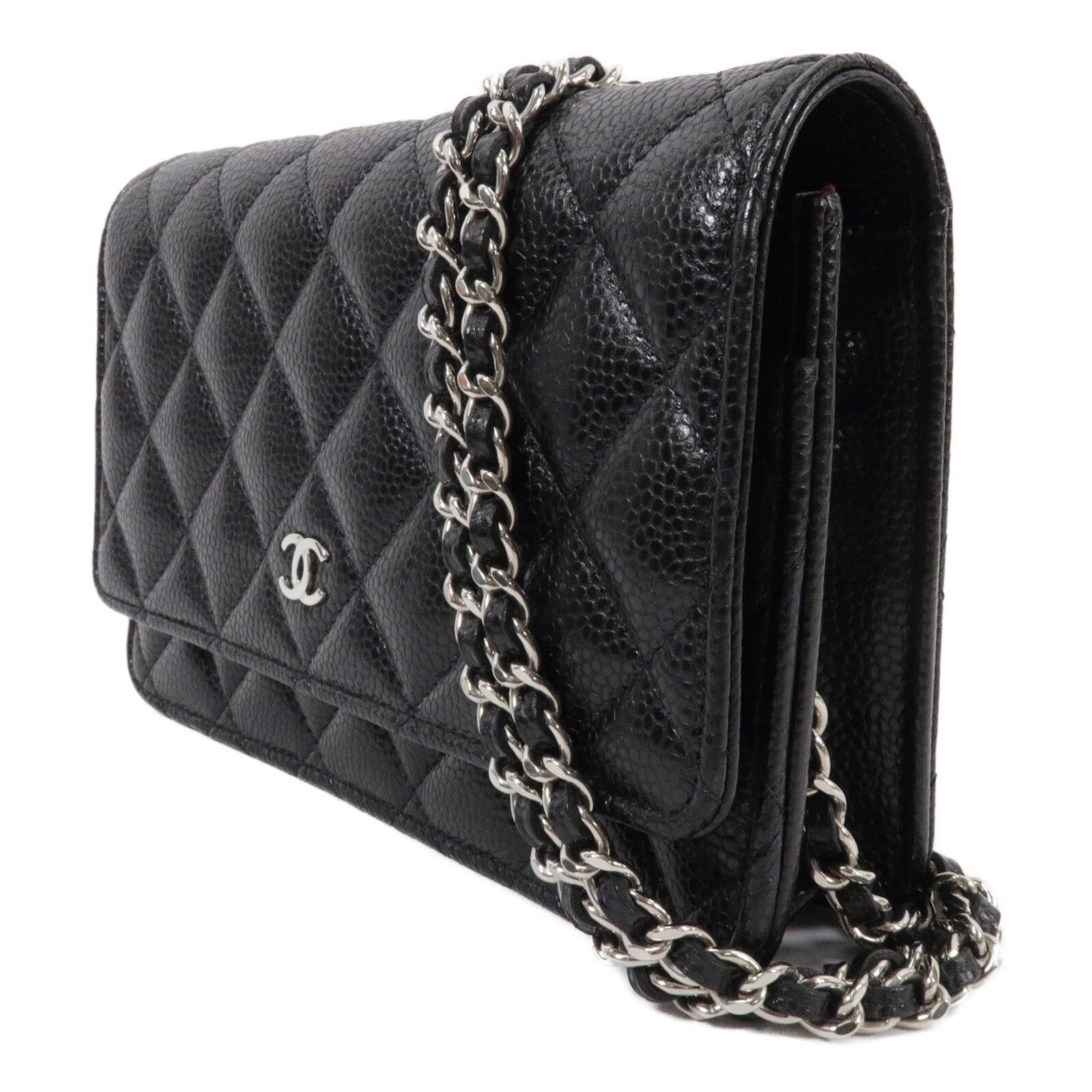 CHANEL 牛皮皮革WOC Wallet On Chain鏈帶肩背袋