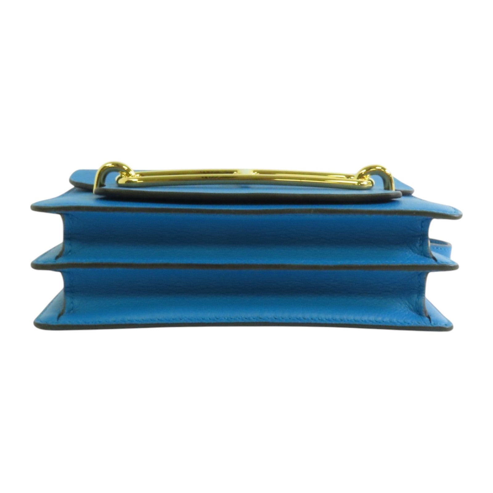 HERMES Evercolour皮革Roulis Mini金扣肩背袋