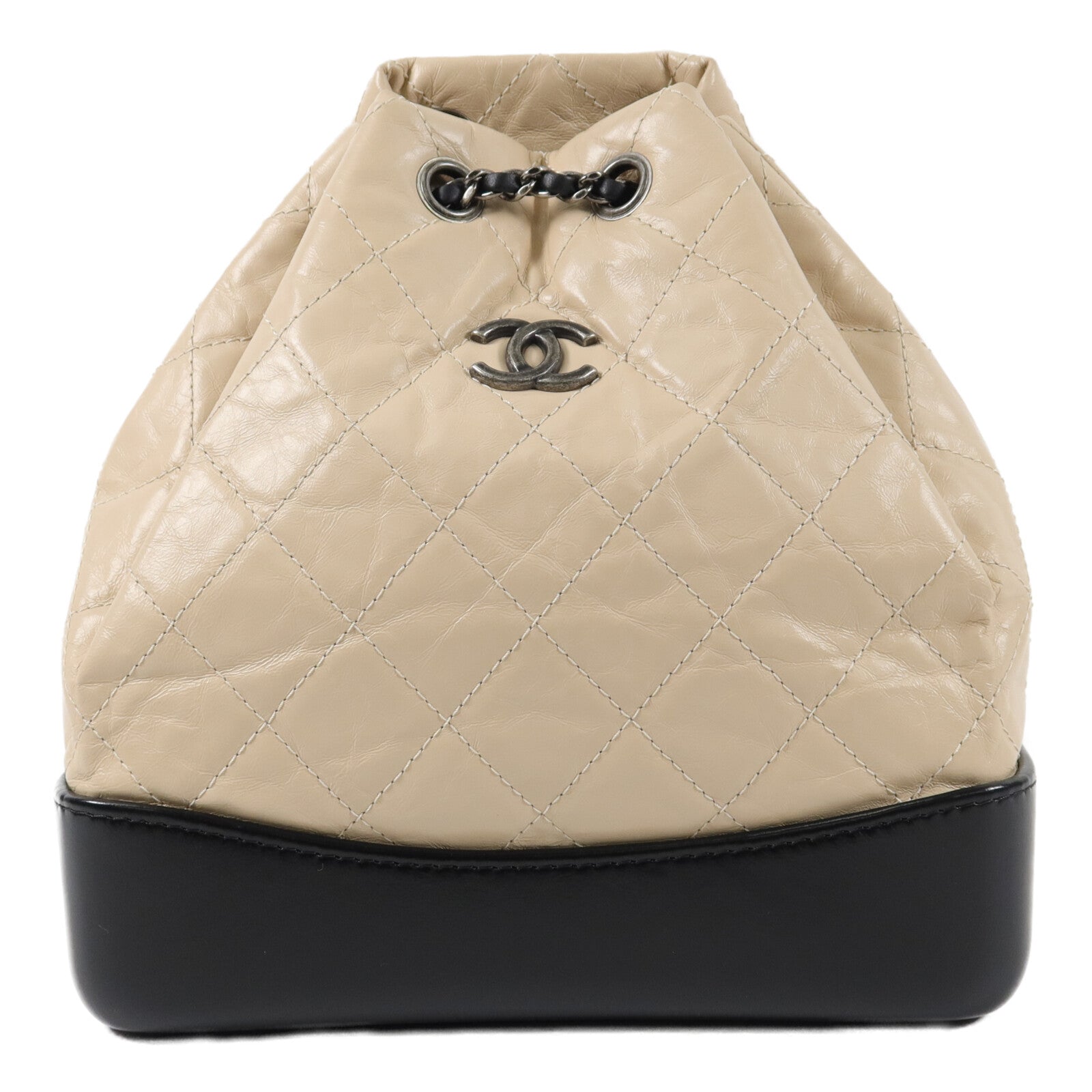 CHANEL 牛皮皮革Gabrielle BackPack鏈帶背包