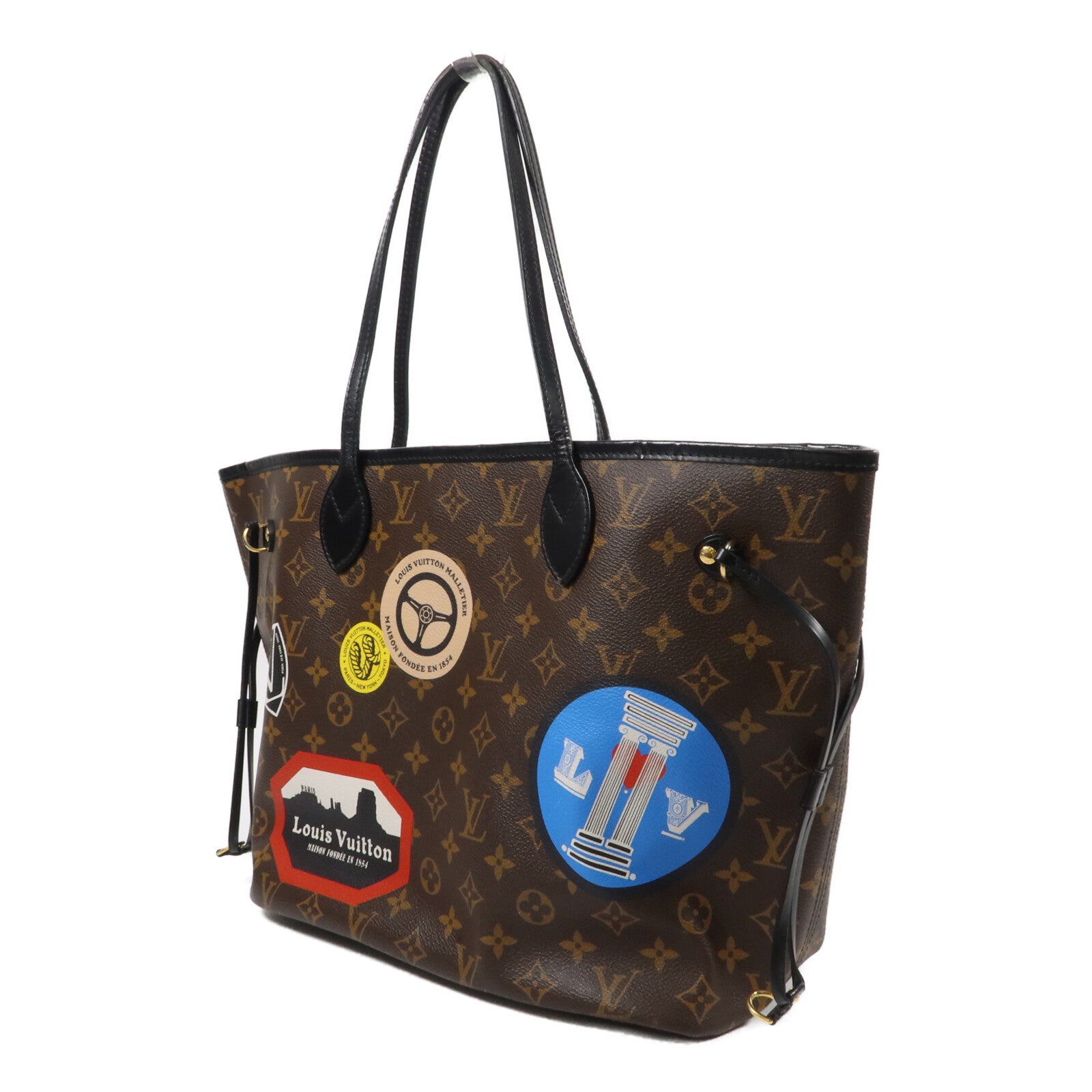 LOUIS VUITTON Monogram World Tour Neverfull MM手挽袋