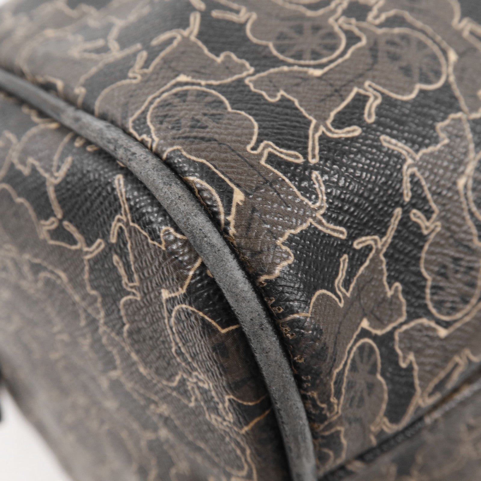 CELINE 塗層帆布Tote Bag銀扣手挽袋