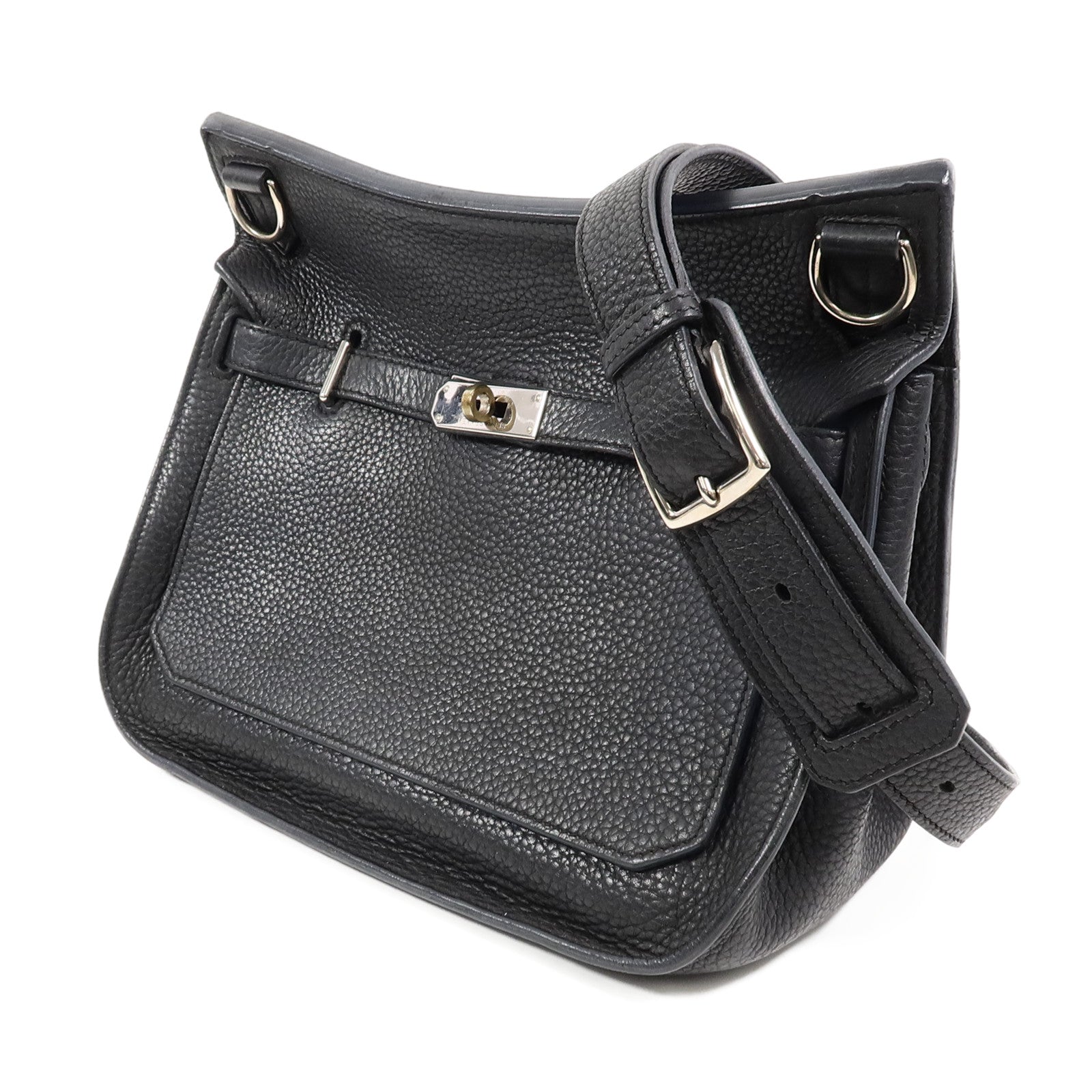 HERMES Togo皮革Jypsiere 28肩背袋Noir