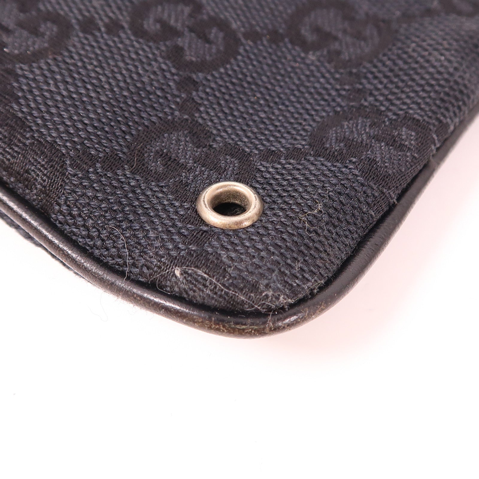 GUCCI 帆布Shoulder Bag銀扣肩背袋