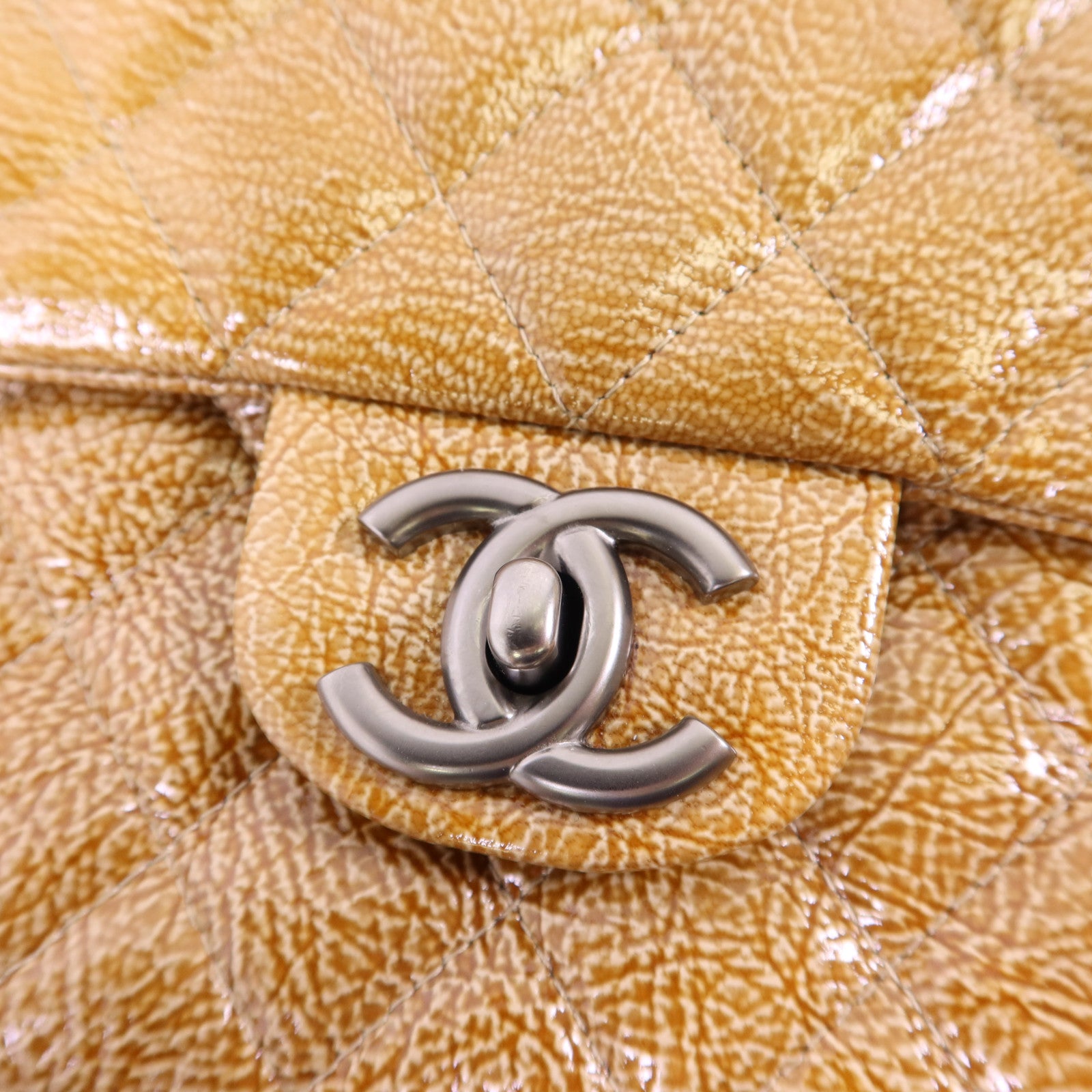 CHANEL 牛皮皮革Shoulder Bag銀扣鏈帶肩背袋
