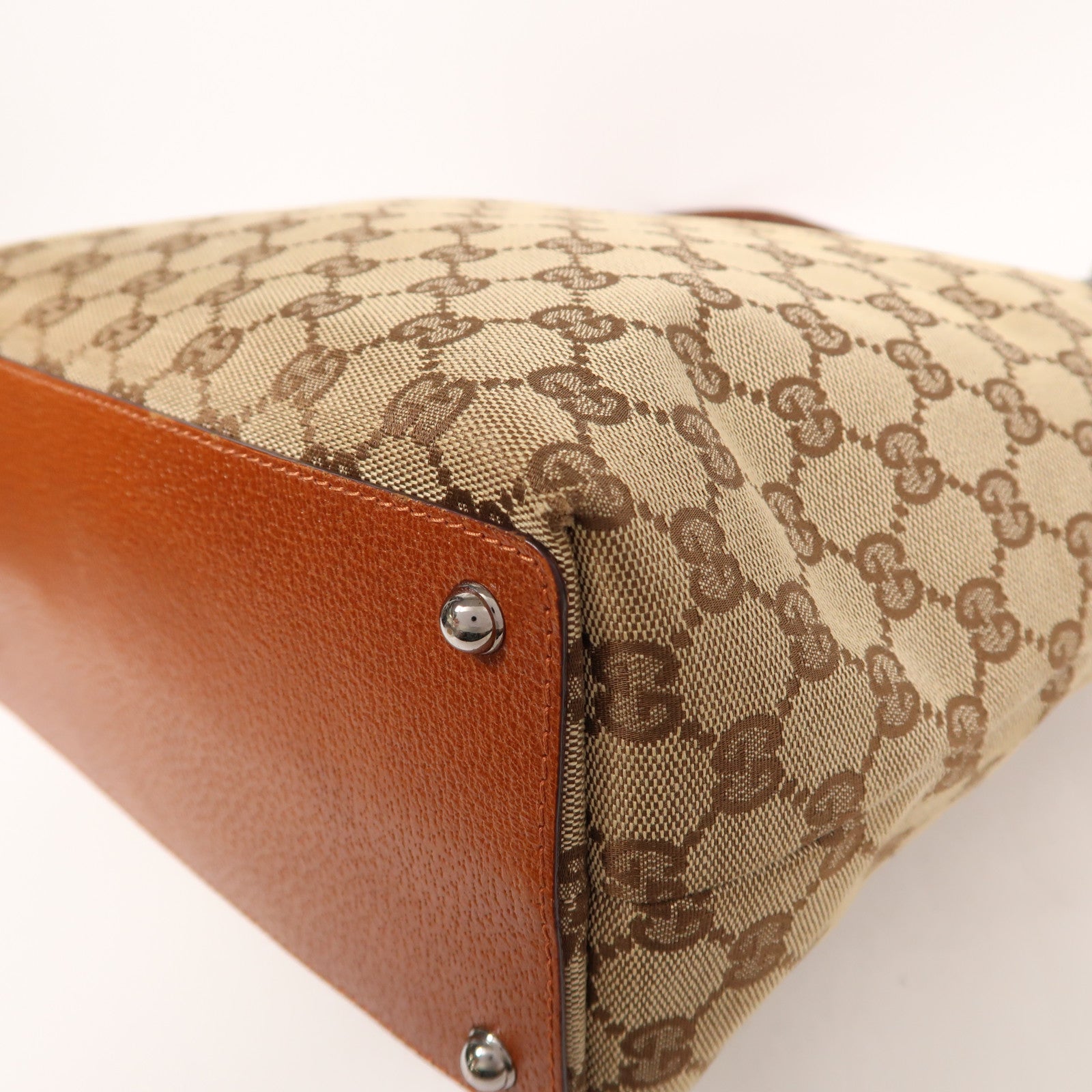 GUCCI 帆布Shoulder Bag銀扣肩背袋
