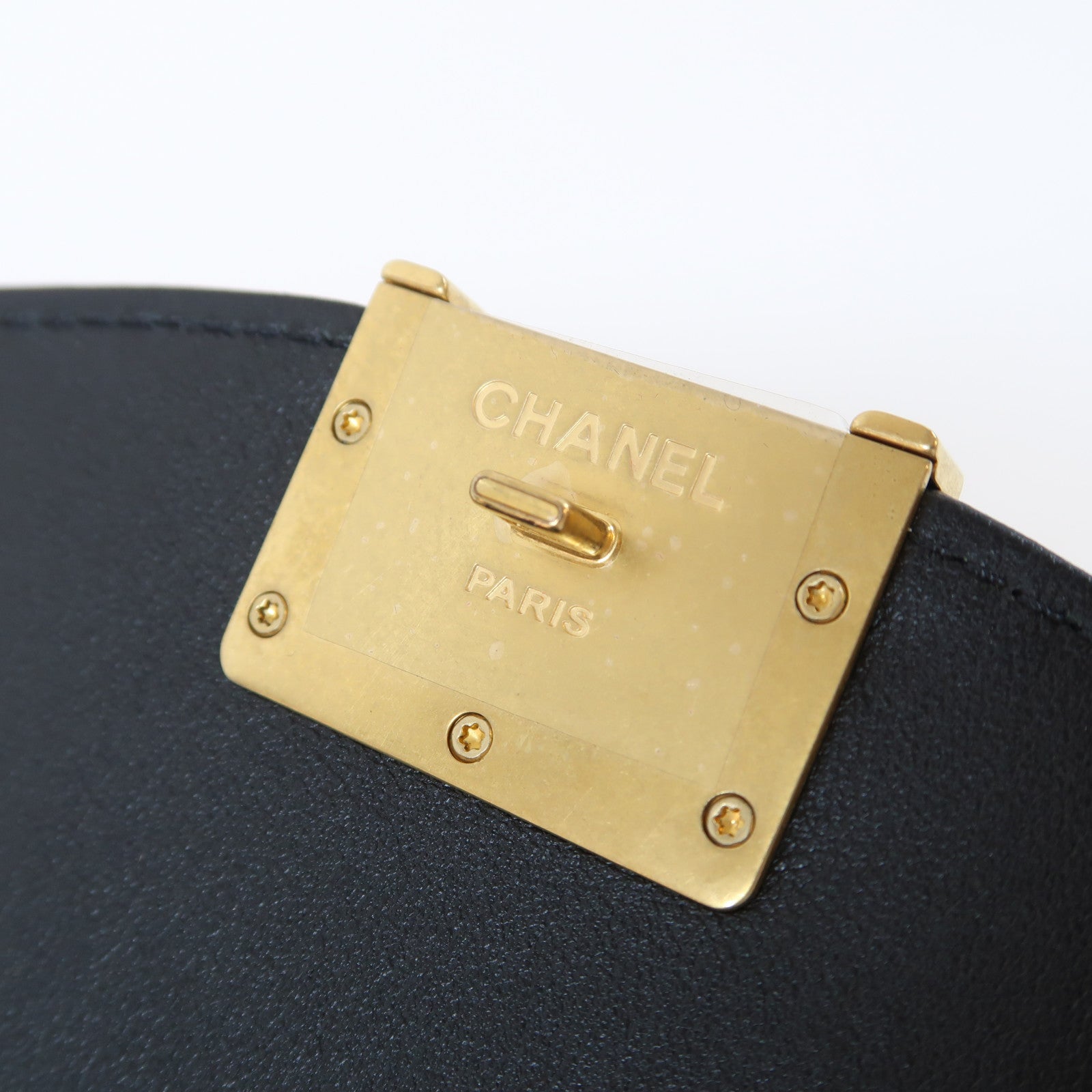 CHANEL 【激減優惠】菱格漆皮皮革Top Handle Flap金扣手挽肩背兩用袋黑色