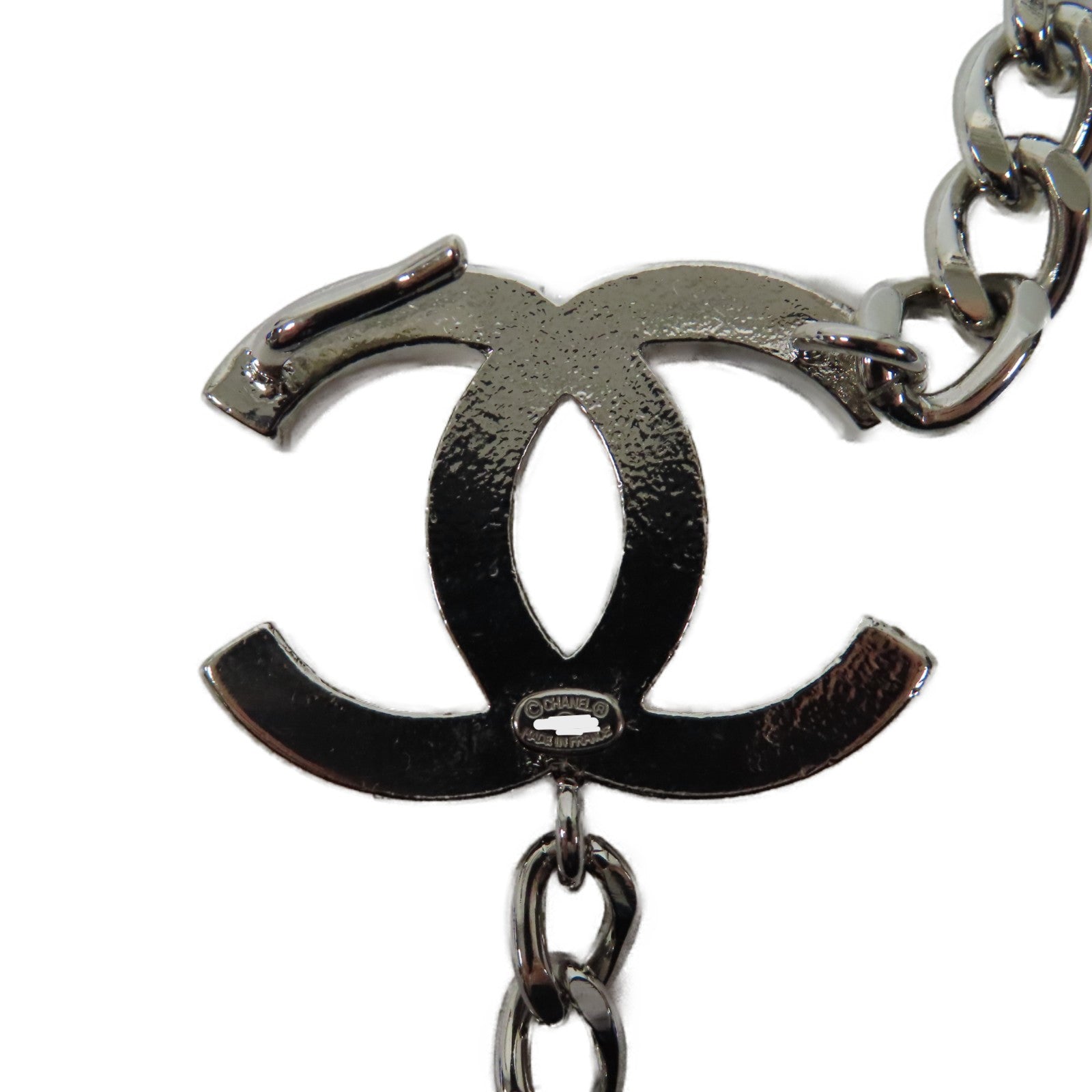 CHANEL 金屬Chain Belt腰帶銀色/黑色