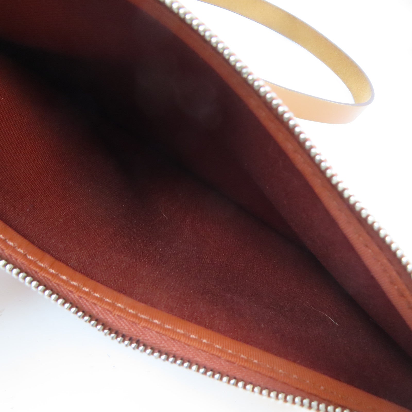 HERMES 帆布Herbag PM銀扣手挽肩背兩用袋Cuivre/橙紅色