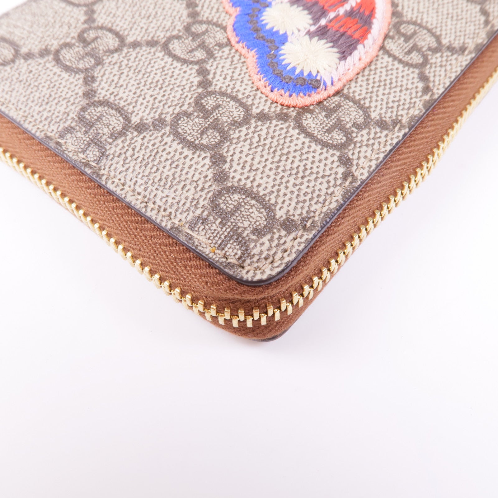 GUCCI 塗層帆布Long Wallet金扣長錢包