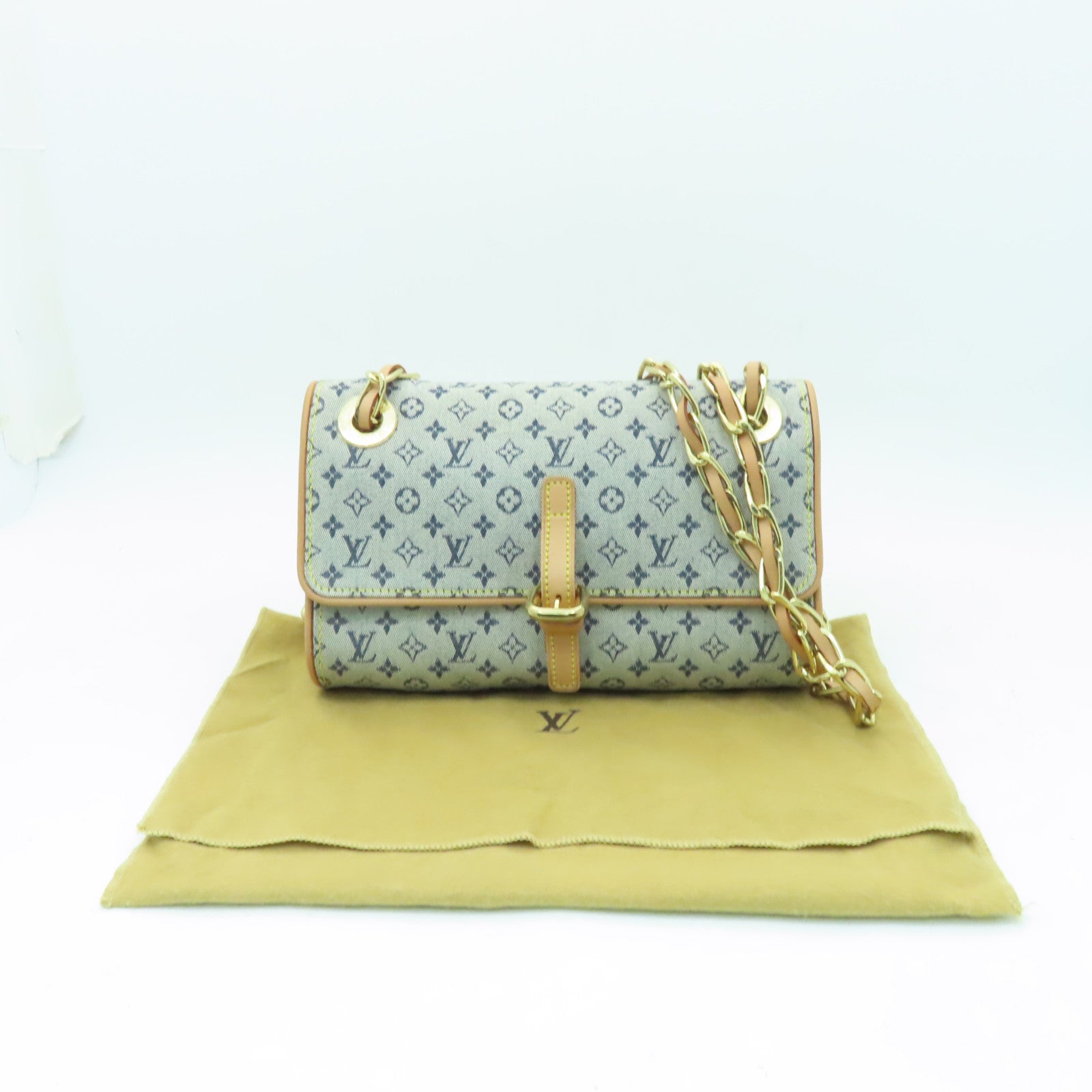 LOUIS VUITTON 【激減優惠】Monogram Mini Camille金扣鏈帶肩背袋藍色