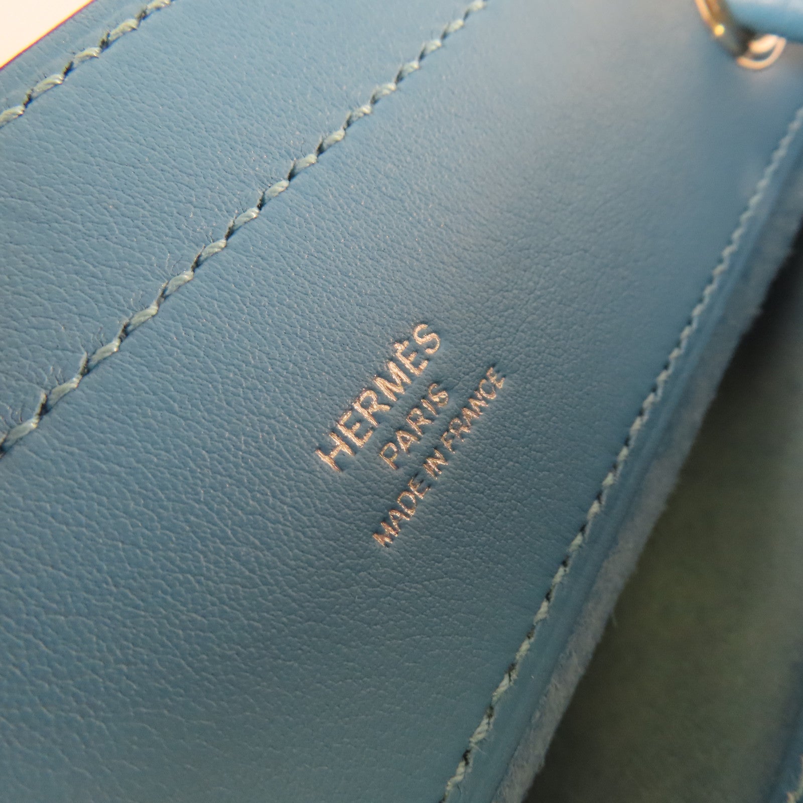 HERMES 【激減優惠】Swift皮革Aline Shoulder Bag銀扣肩背袋Bleu Du Nord北方藍色