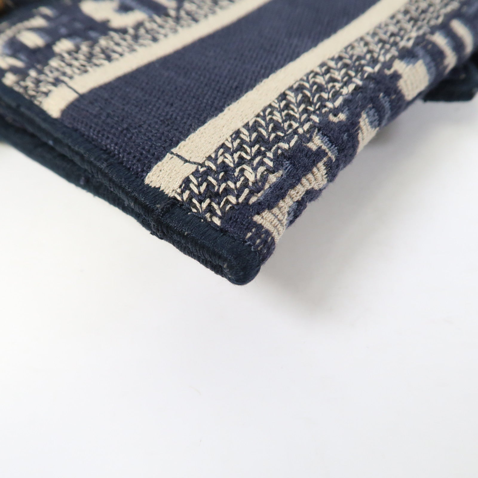 Dior 帆布Saddle Slim金扣肩背袋藍色