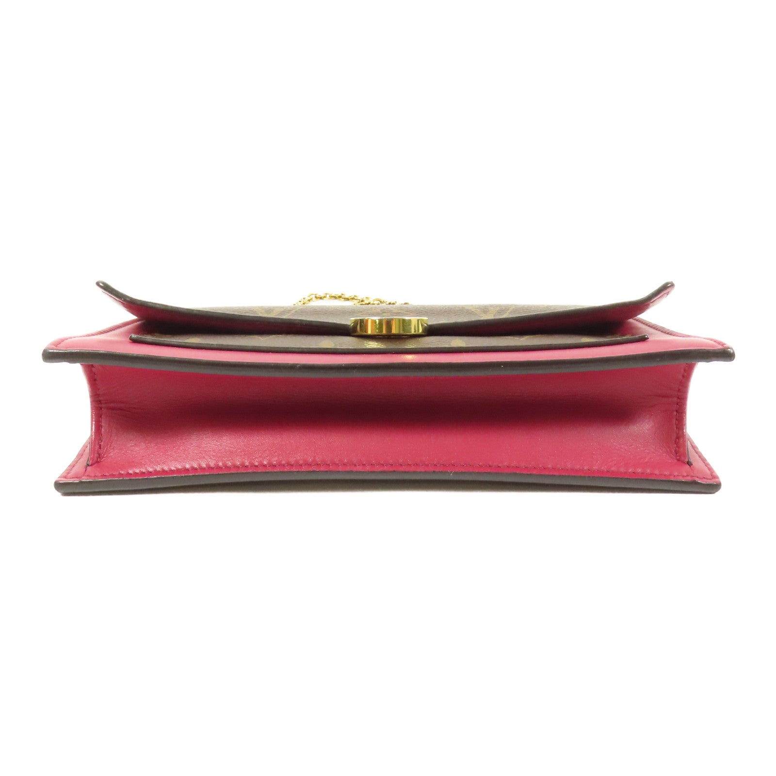 LOUIS VUITTON 【激減優惠】Monogram Portefeuille Flore金扣鏈帶肩背袋