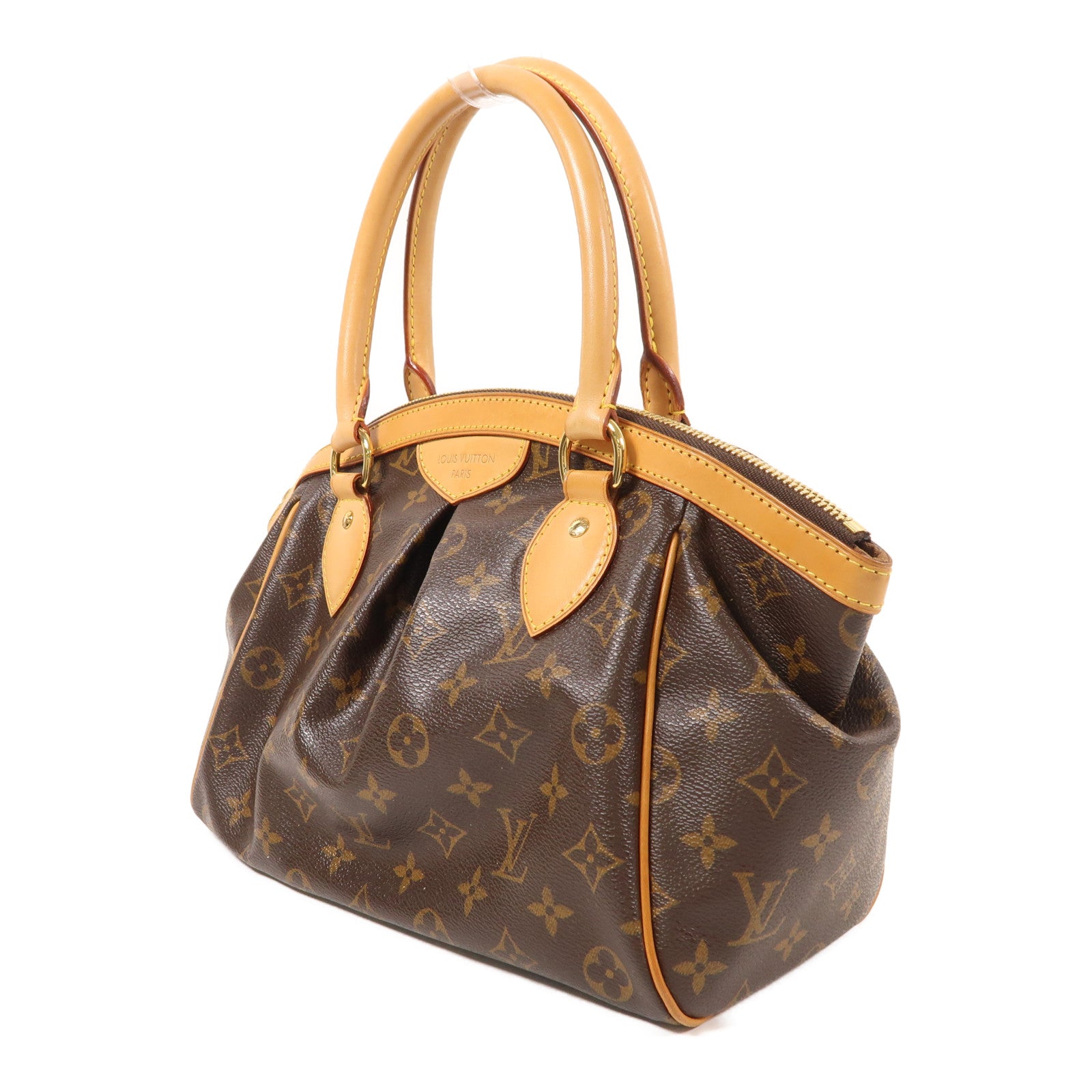 LOUIS VUITTON LV GHW Tivoli PM Shoulder Handbag M40143 Monogram Brown