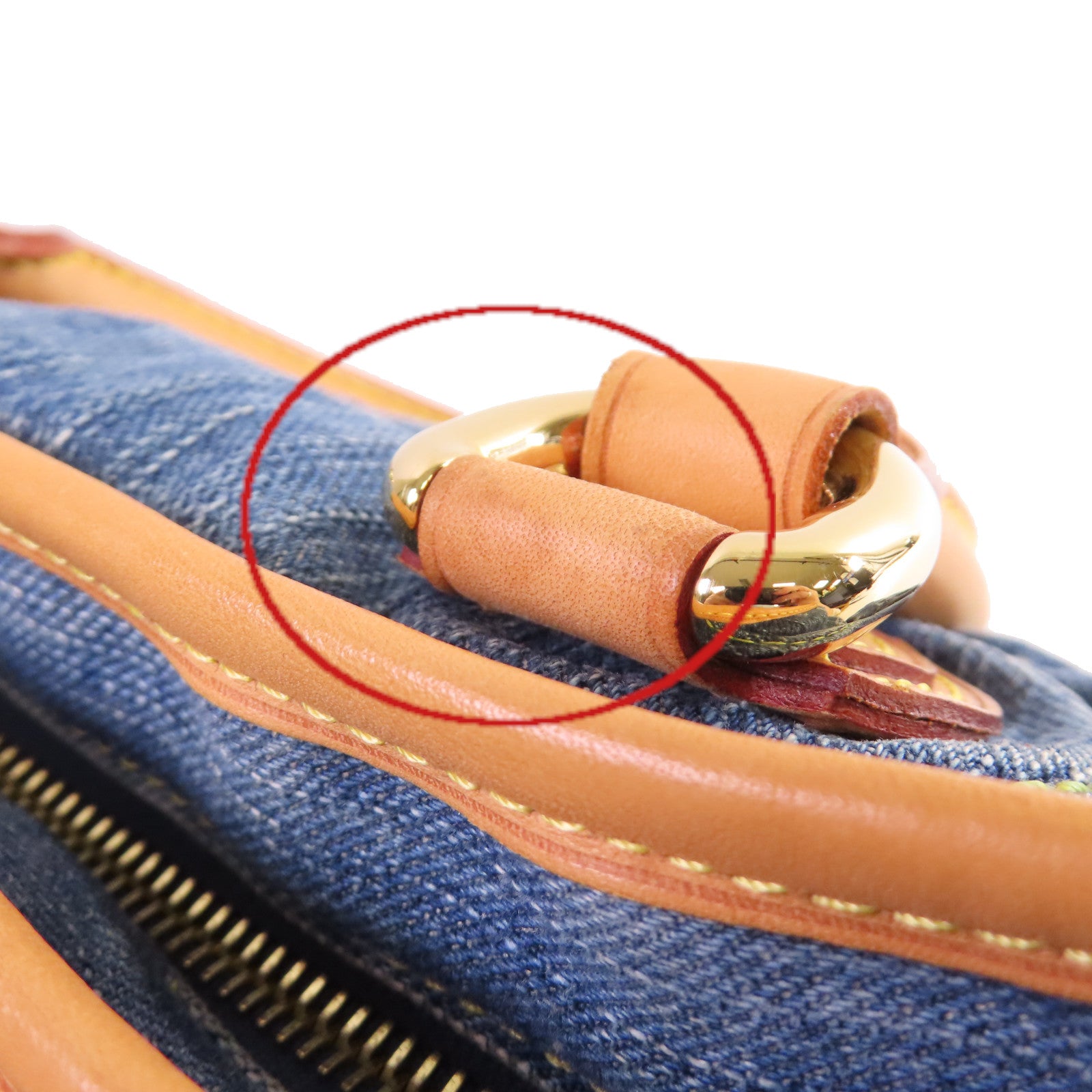 LOUIS VUITTON Monogram Denim Neo Cabby MM 2Way Shoulder Bag金扣手挽肩背兩用袋藍色