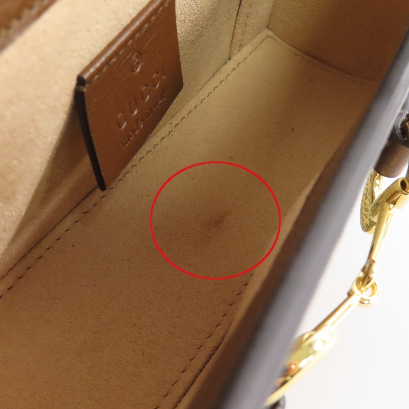 GUCCI 塗層帆布Horsebit 1955 Mini Shoulder Bag肩背袋啡色