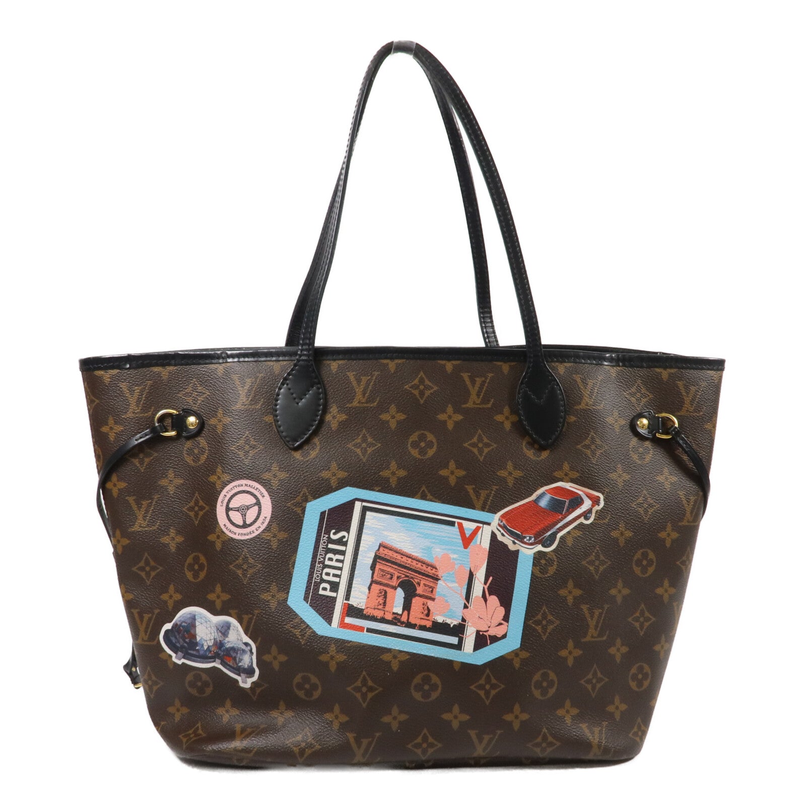 LOUIS VUITTON Monogram World Tour Neverfull MM手挽袋