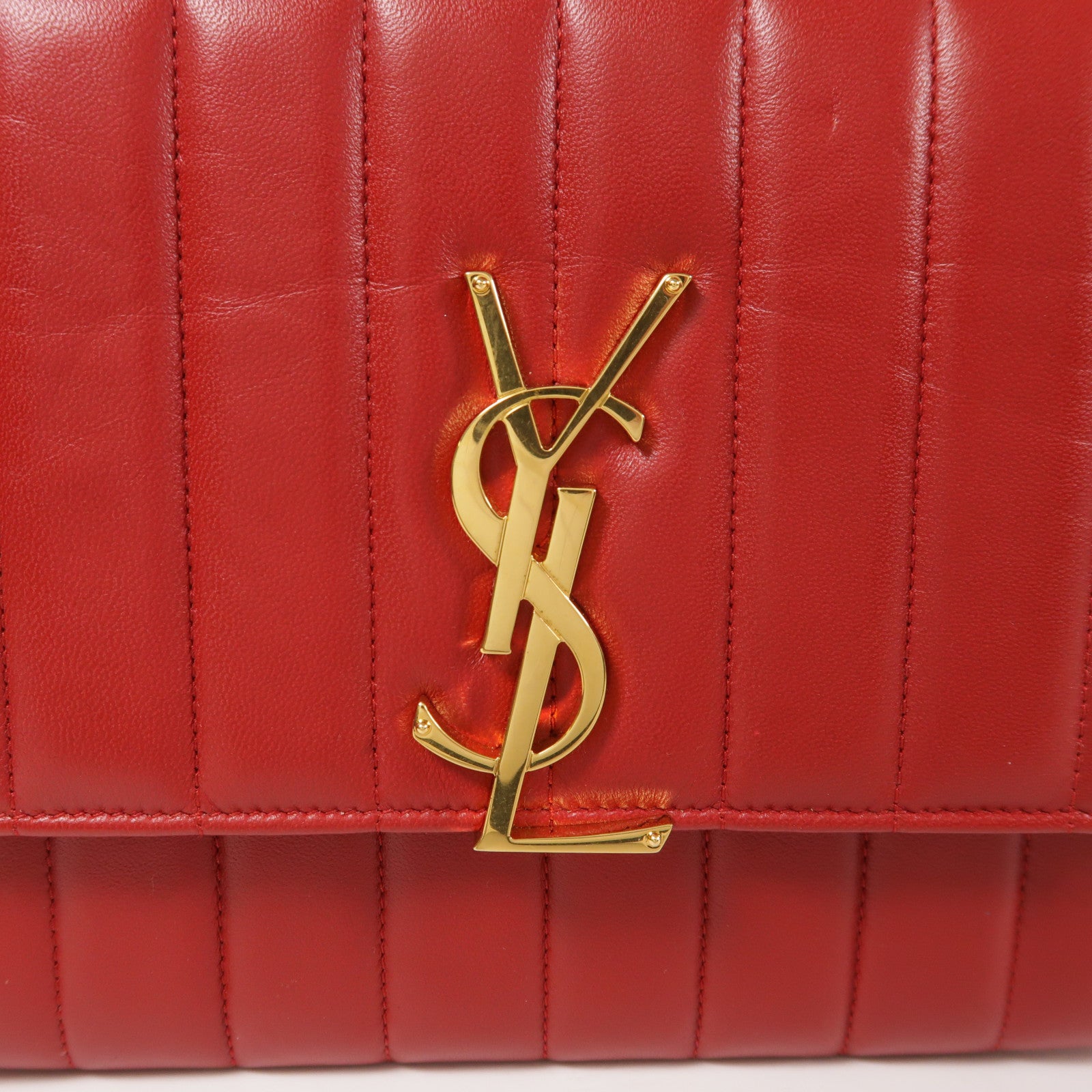 SAINT LAURENT 牛皮皮革Chain Shoulder金扣鏈帶肩背袋