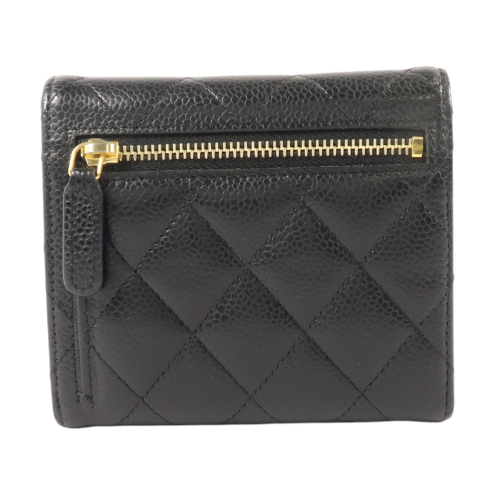 CHANEL 牛皮皮革Classic Small Flap Wallet金扣錢包