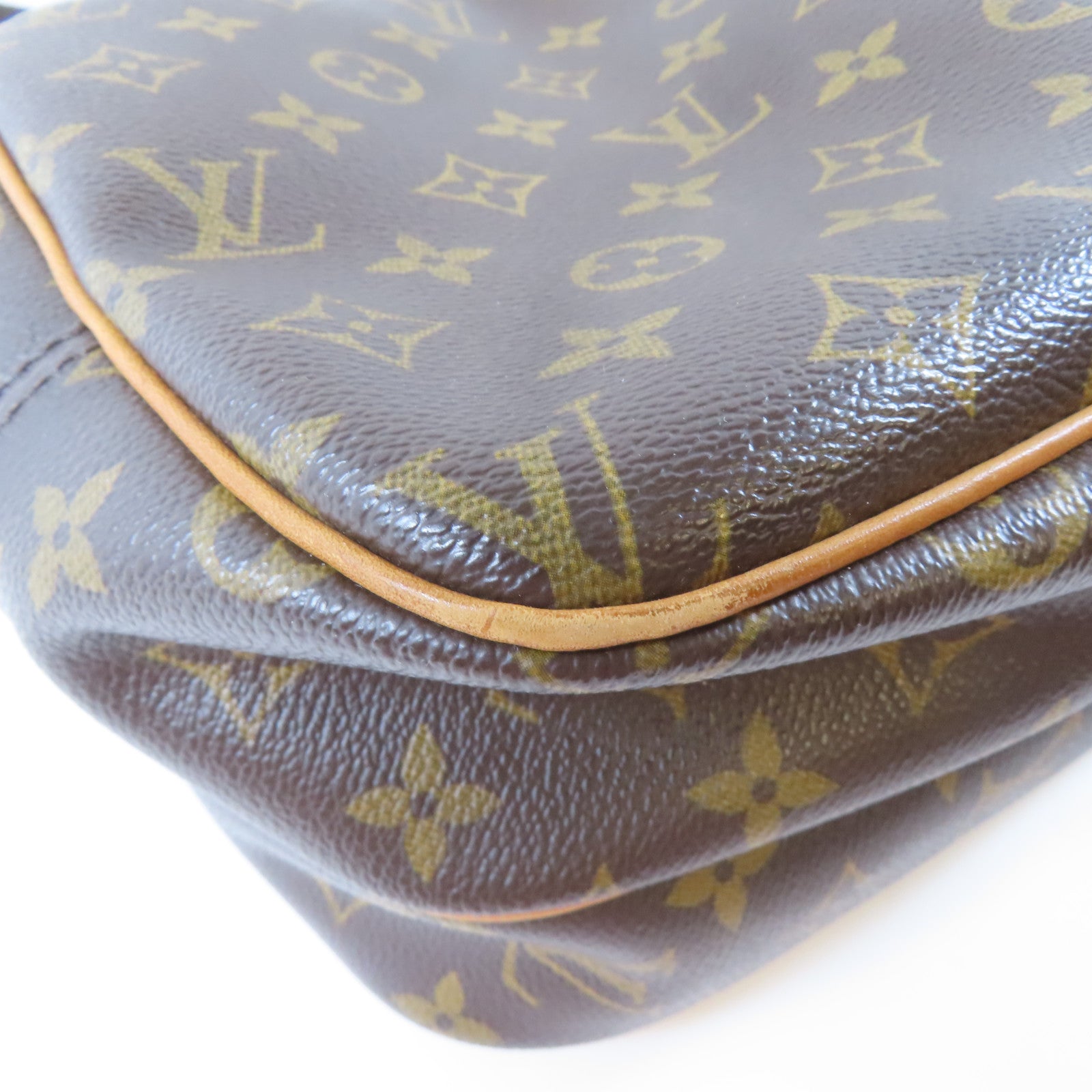 LOUIS VUITTON Monogram Reporter PM金扣肩背袋啡色