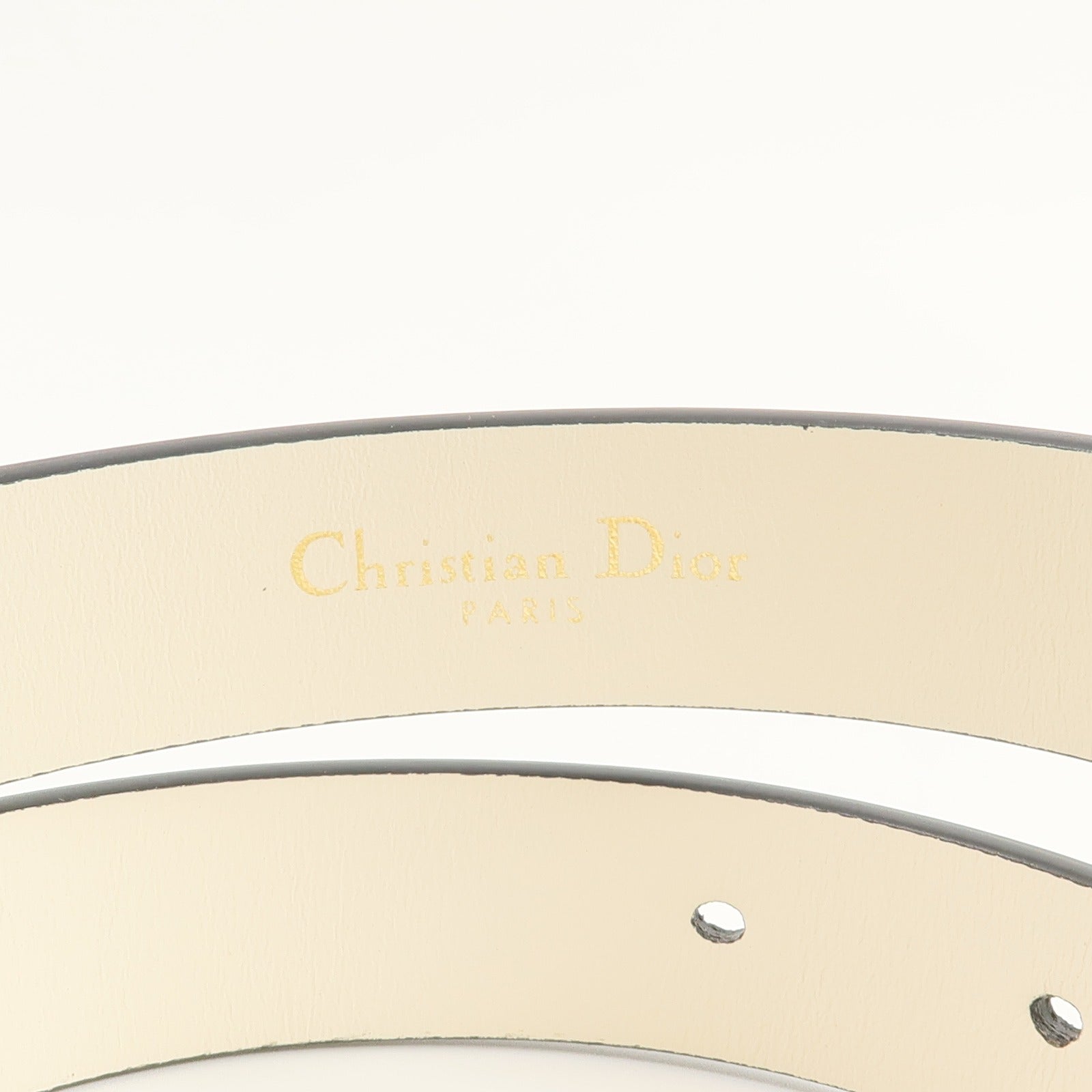 Dior 牛皮皮革/金屬Saddle Belt 75cm皮帶