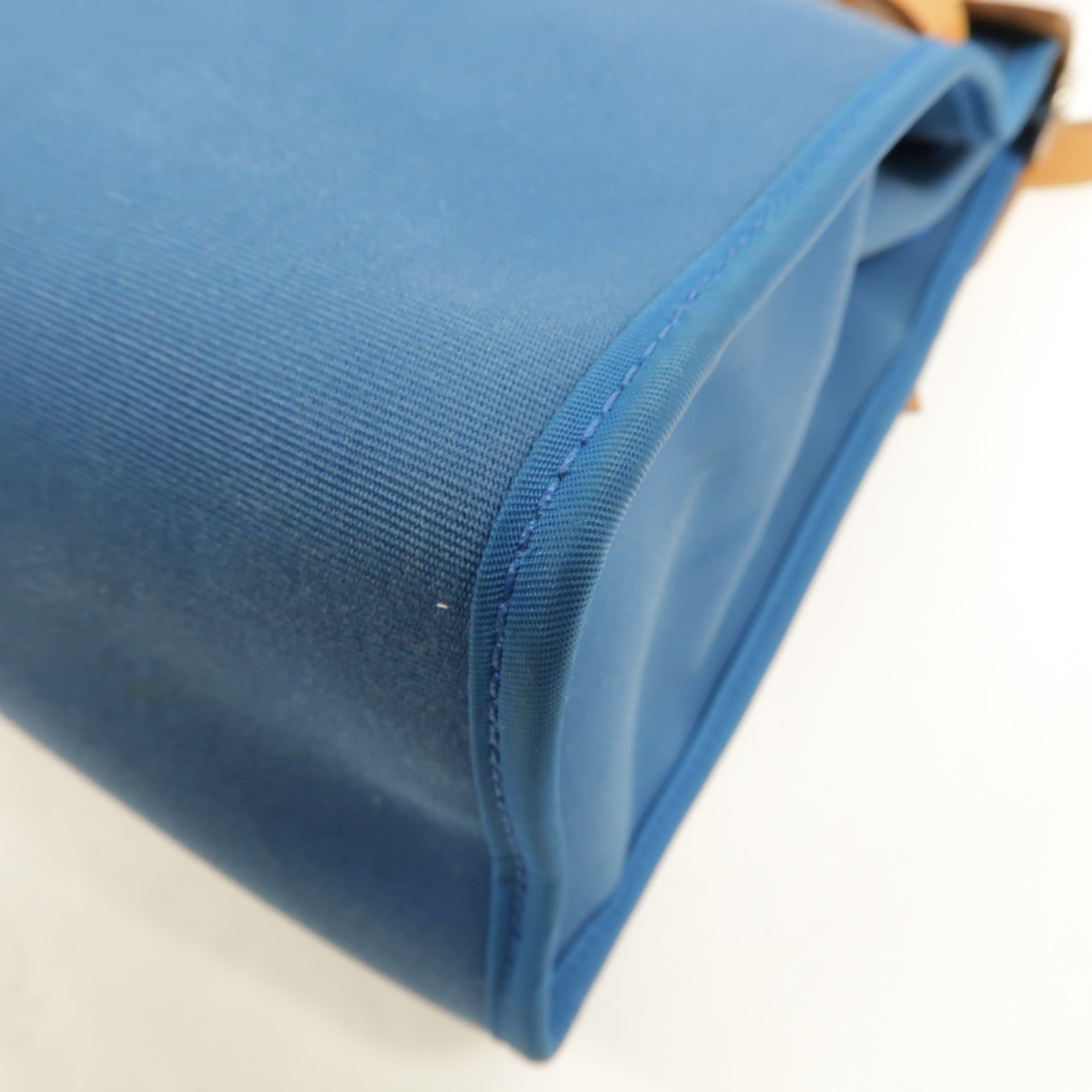 HERMES 帆布Herbag PM手挽肩背兩用袋Bleu Izmir
