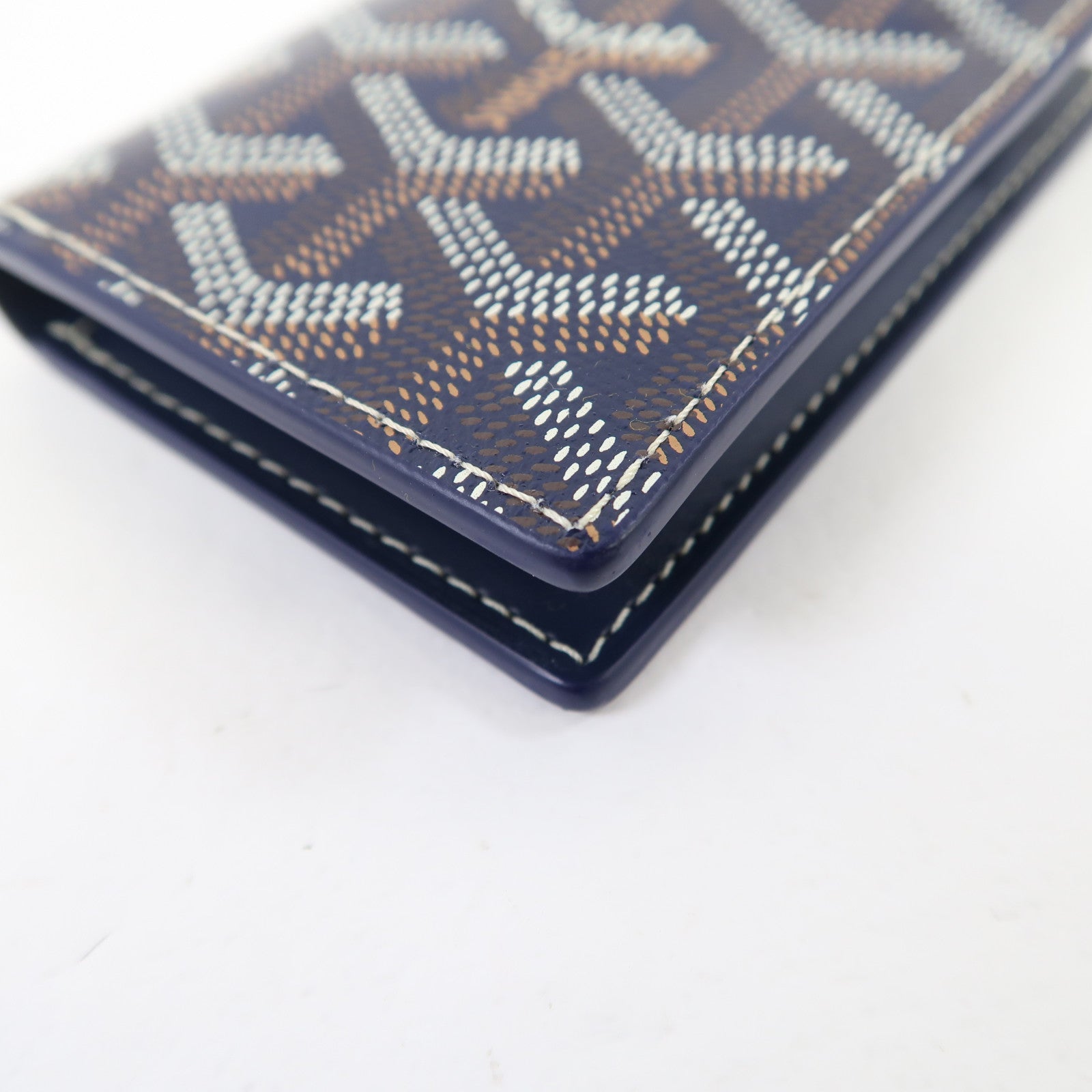 GOYARD 塗層帆布ST Pierre卡片套藍色