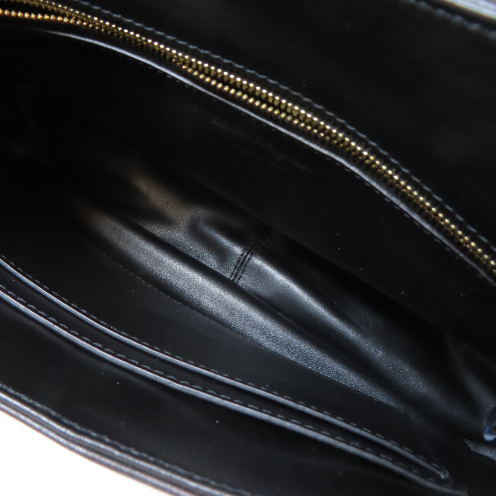 Salvatore Ferragamo 牛皮皮革2 Way Chain Shoulder Bag金扣鏈帶手挽肩背兩用袋黑色