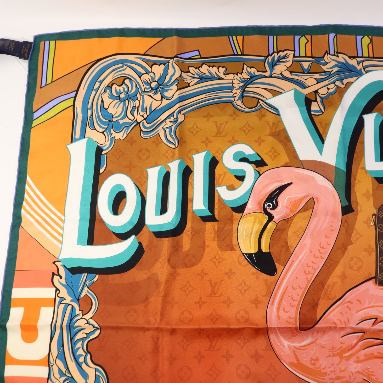 LOUIS VUITTON 絲質Through The Window 90 Scarf絲巾