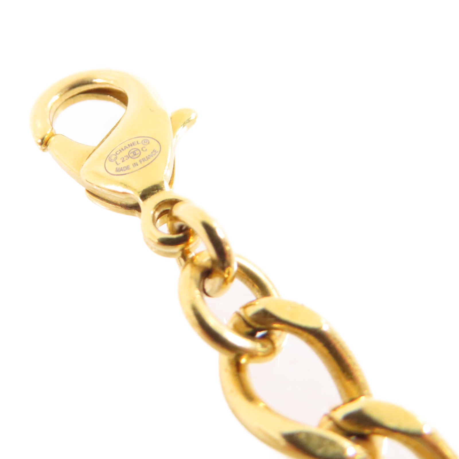 CHANEL 金屬CC Necklace金扣項鏈金色/黑色