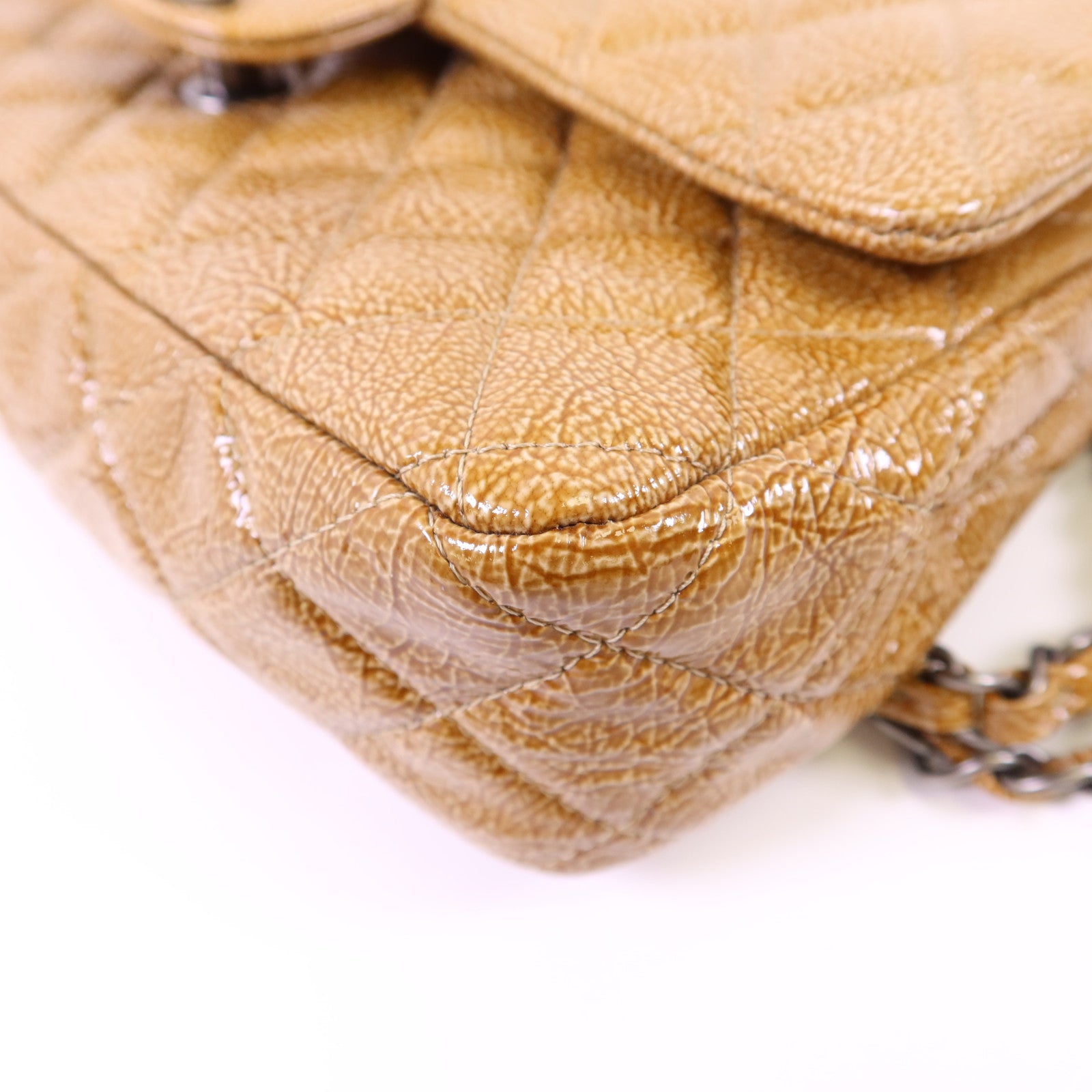 CHANEL 牛皮皮革Shoulder Bag銀扣鏈帶肩背袋