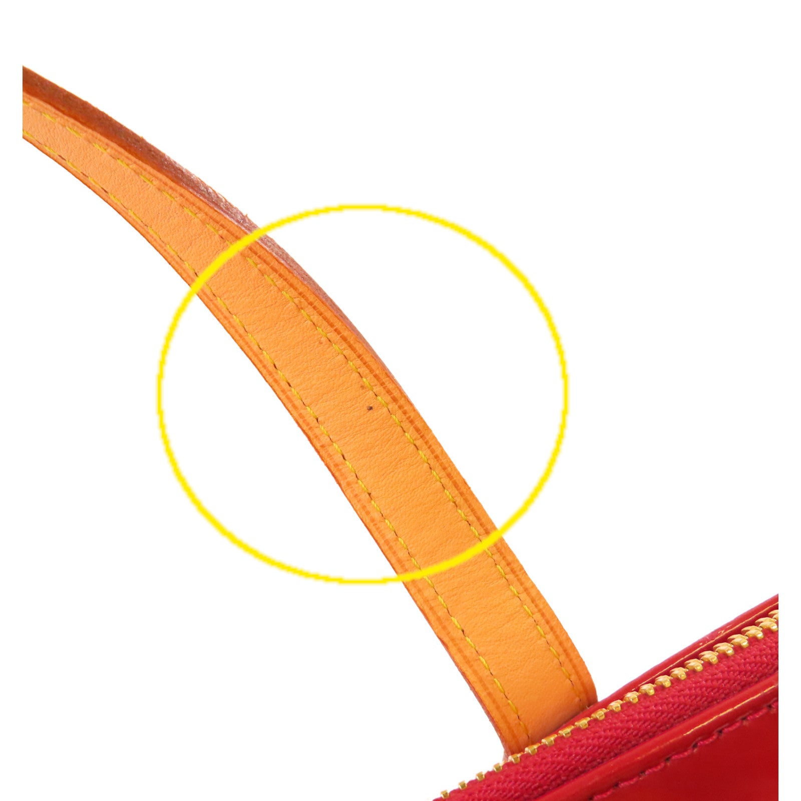 LOUIS VUITTON Monogram Vernis Bellevue PM Hand Bag金扣手挽袋紅色