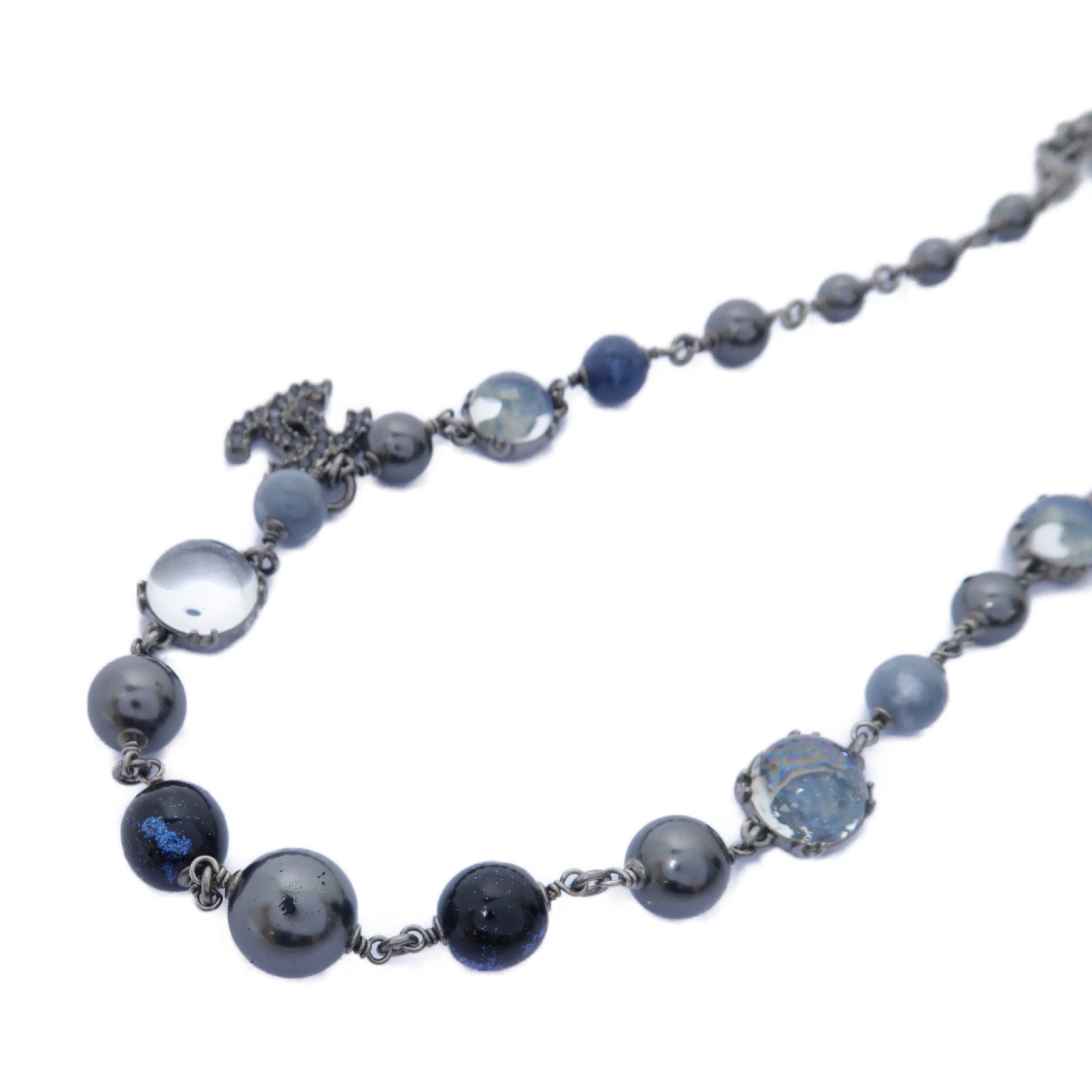 CHANEL PVC/金屬Necklace項鍊藍色