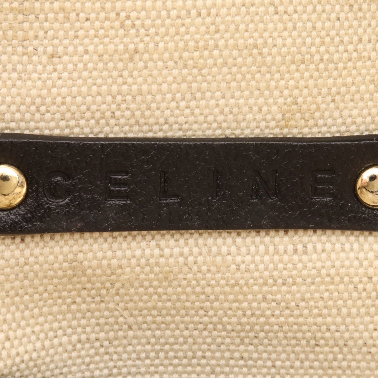 CELINE 塗層帆布Tote Bag銀扣手挽袋