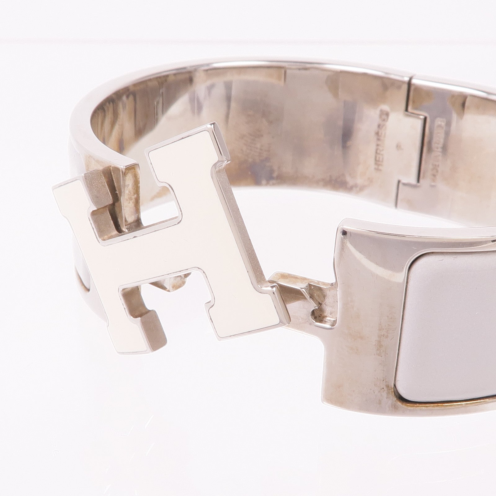 HERMES 琺瑯/金屬Clic-Clac H手鐲