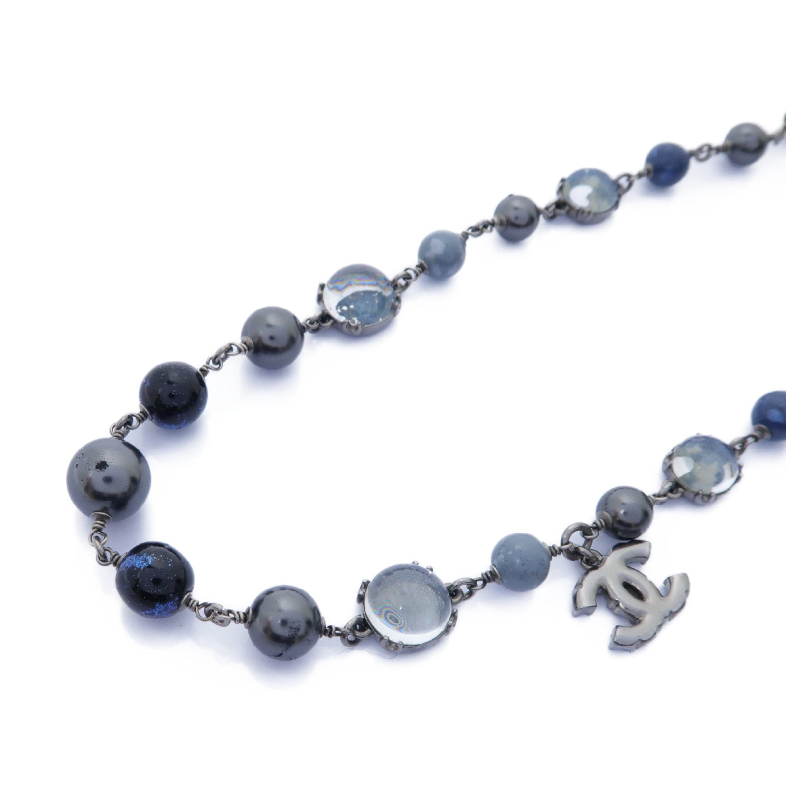 CHANEL PVC/金屬Necklace項鍊藍色