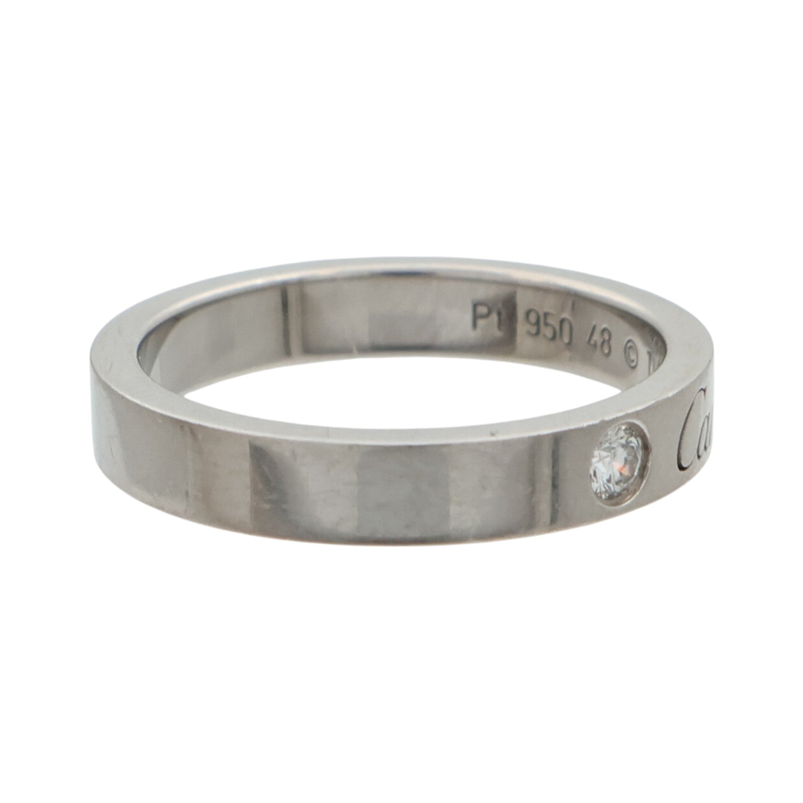 CARTIER PT950鉑金C De Ring鑽石戒指