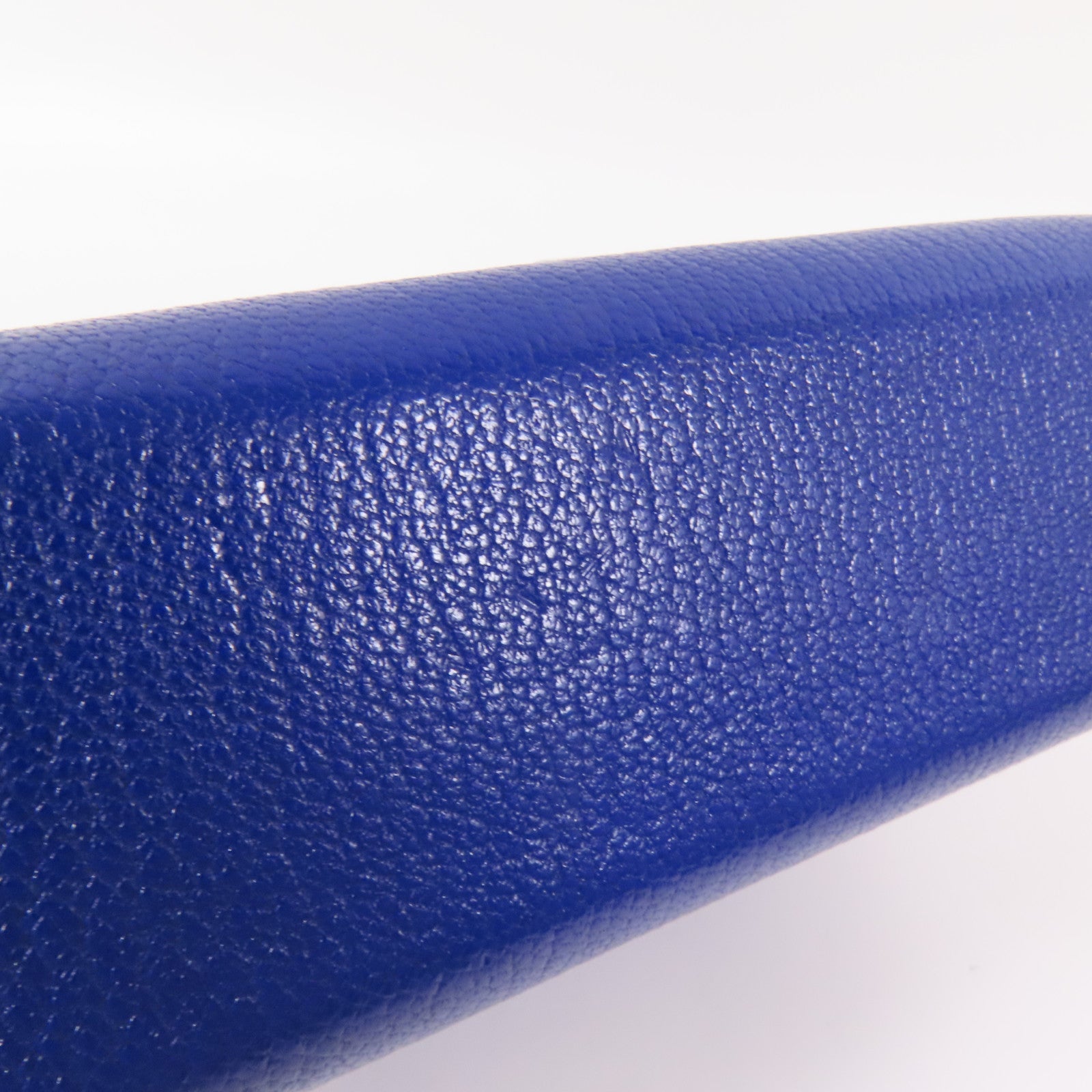 HERMES Chevre皮革Verrou Mini銀扣鏈帶肩背袋Bleu Electrique