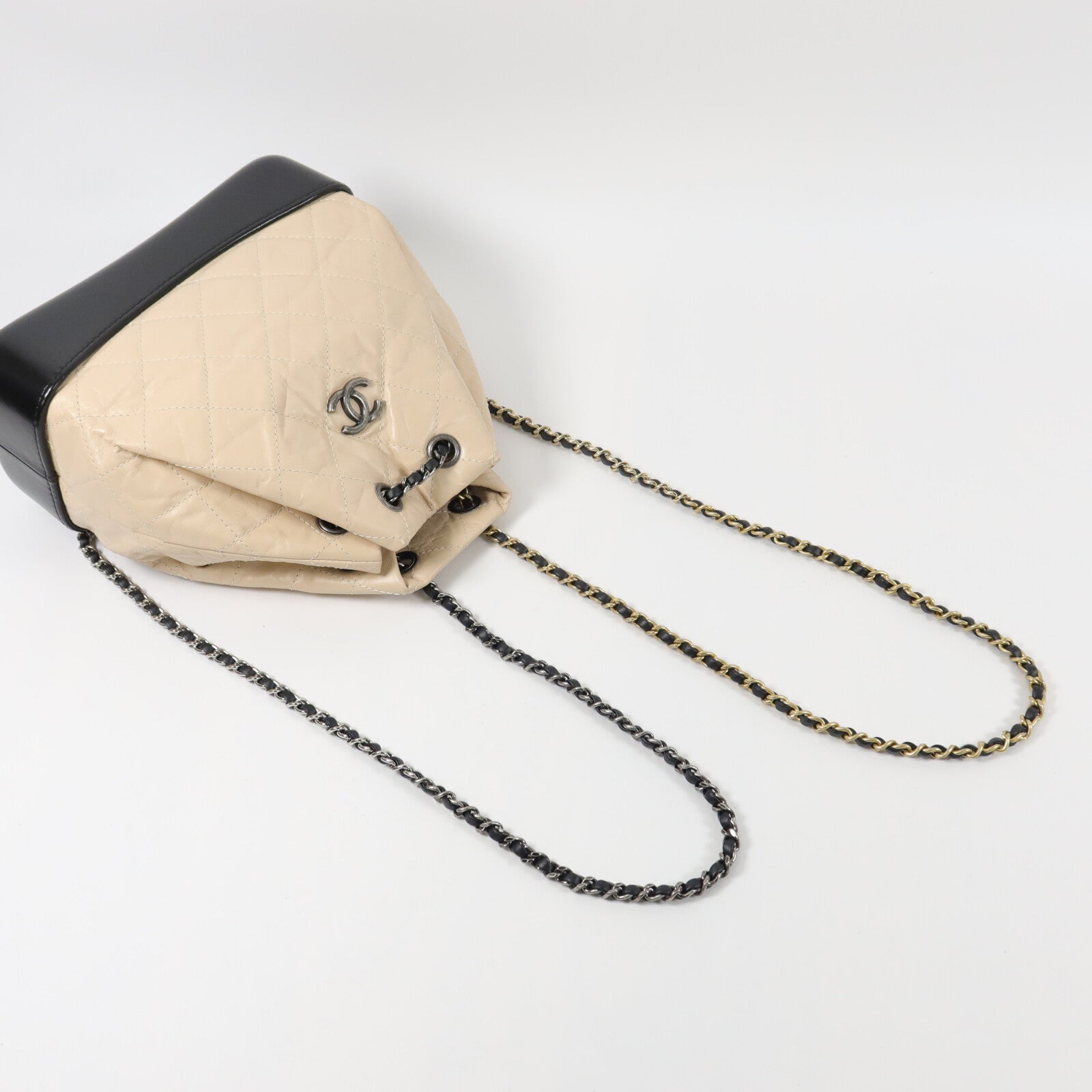 CHANEL 牛皮皮革Gabrielle BackPack鏈帶背包