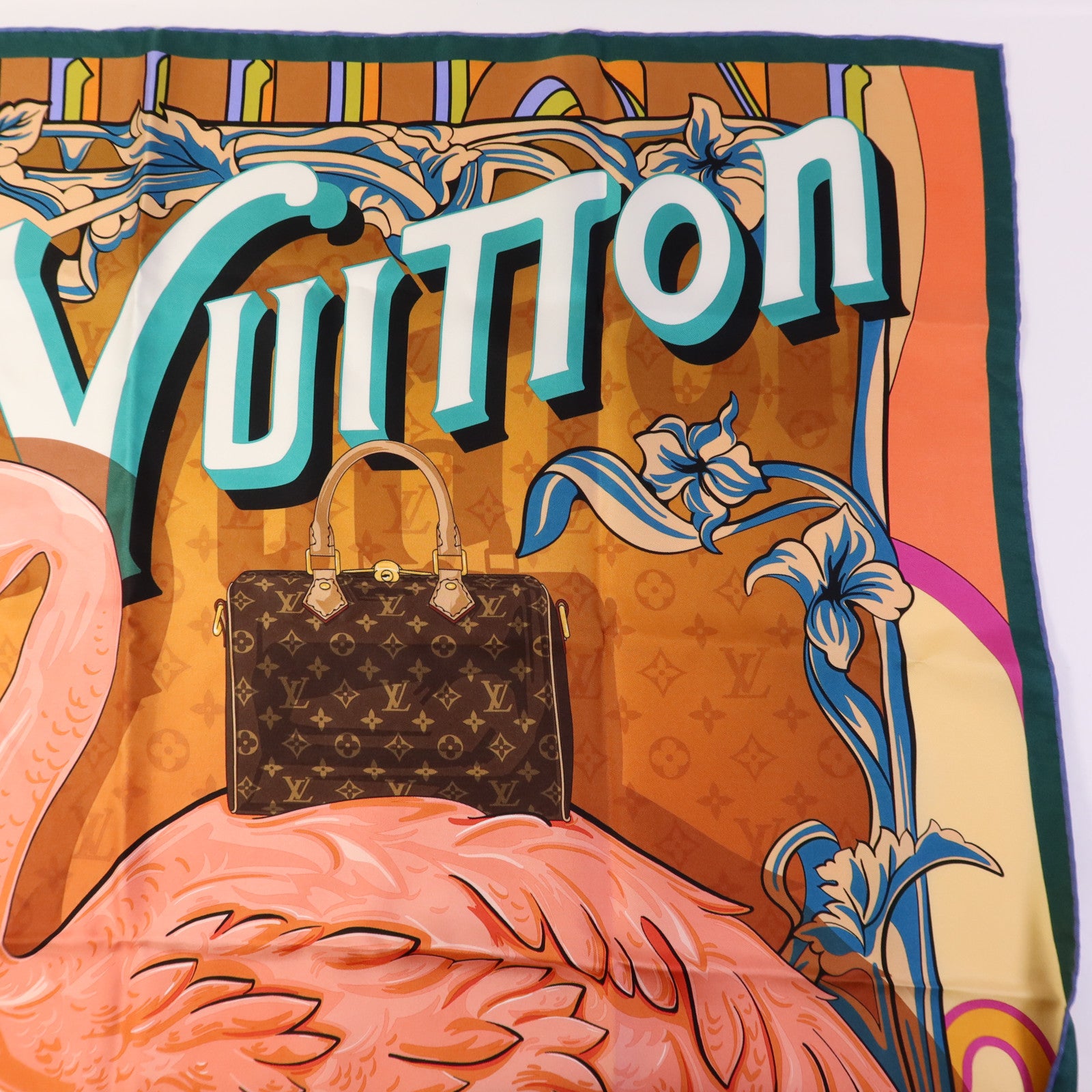 LOUIS VUITTON 絲質Through The Window 90 Scarf絲巾