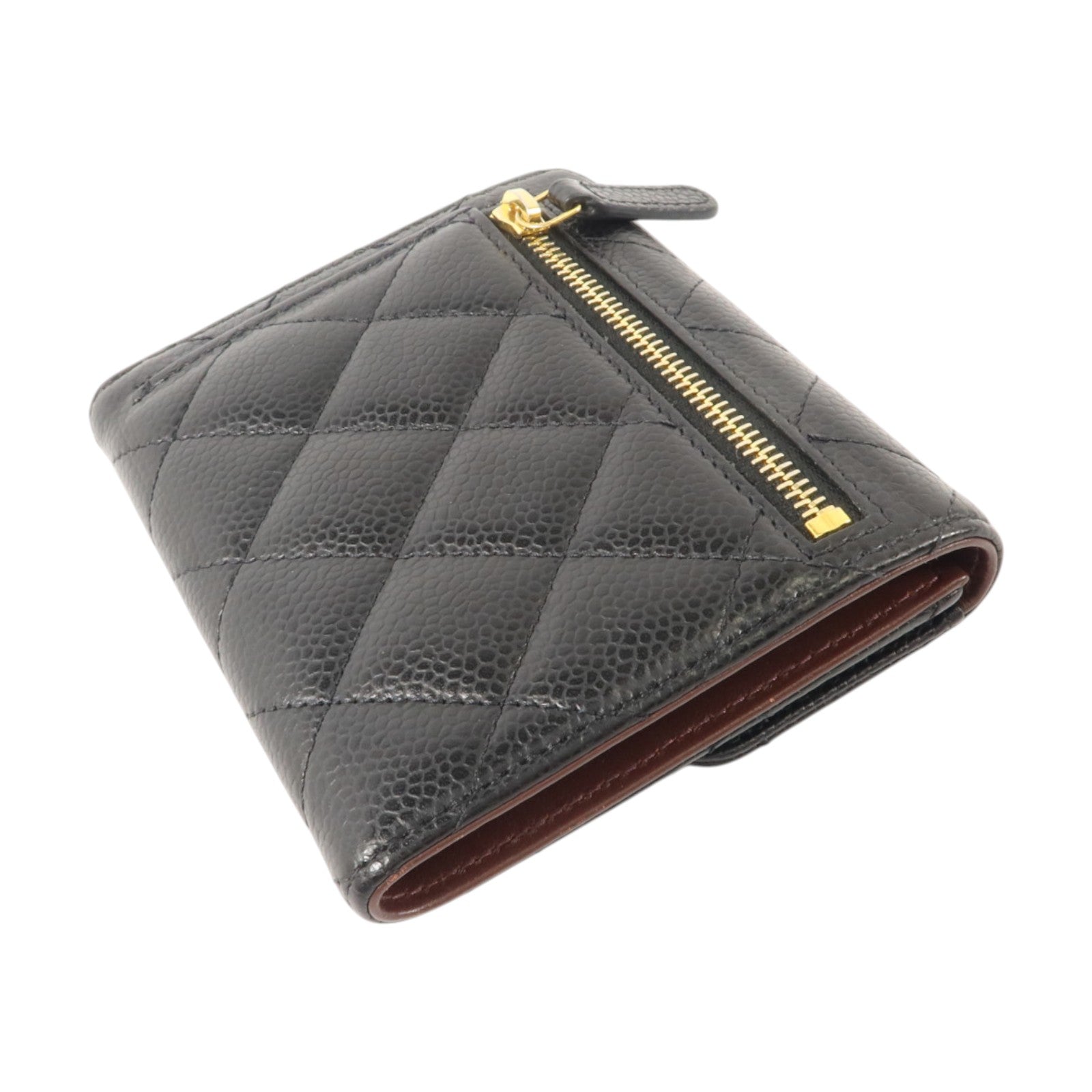 CHANEL 牛皮皮革Classic Small Flap Wallet金扣錢包