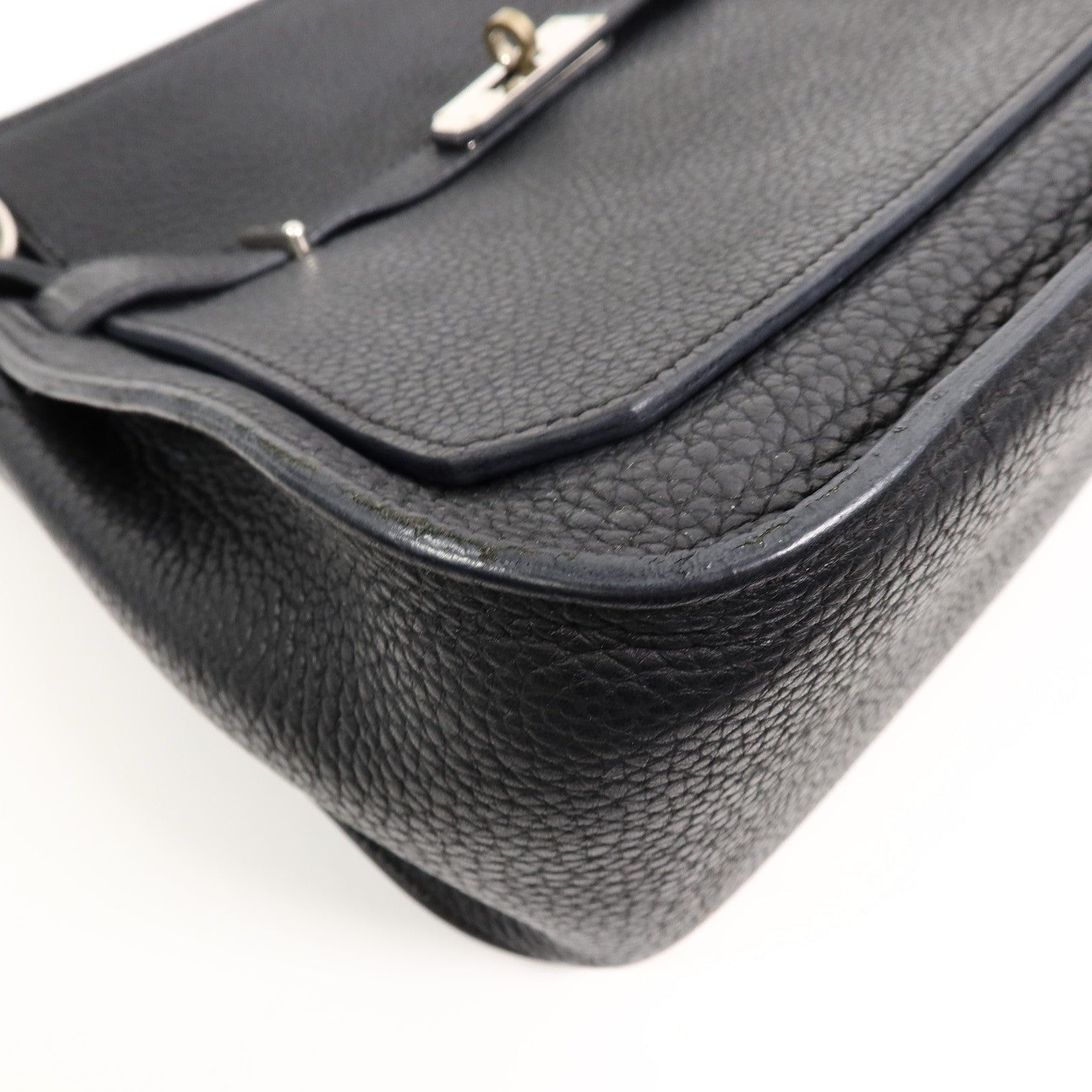 HERMES Togo皮革Jypsiere 28肩背袋Noir