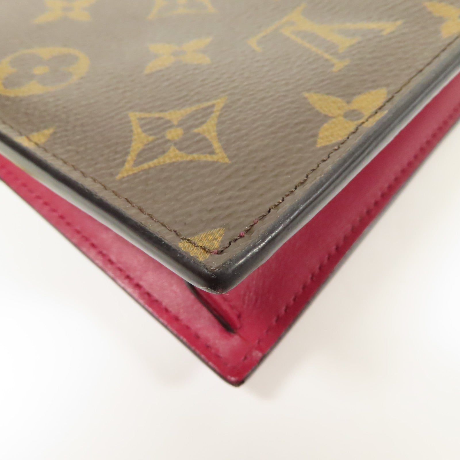 LOUIS VUITTON 【激減優惠】Monogram Portefeuille Flore金扣鏈帶肩背袋