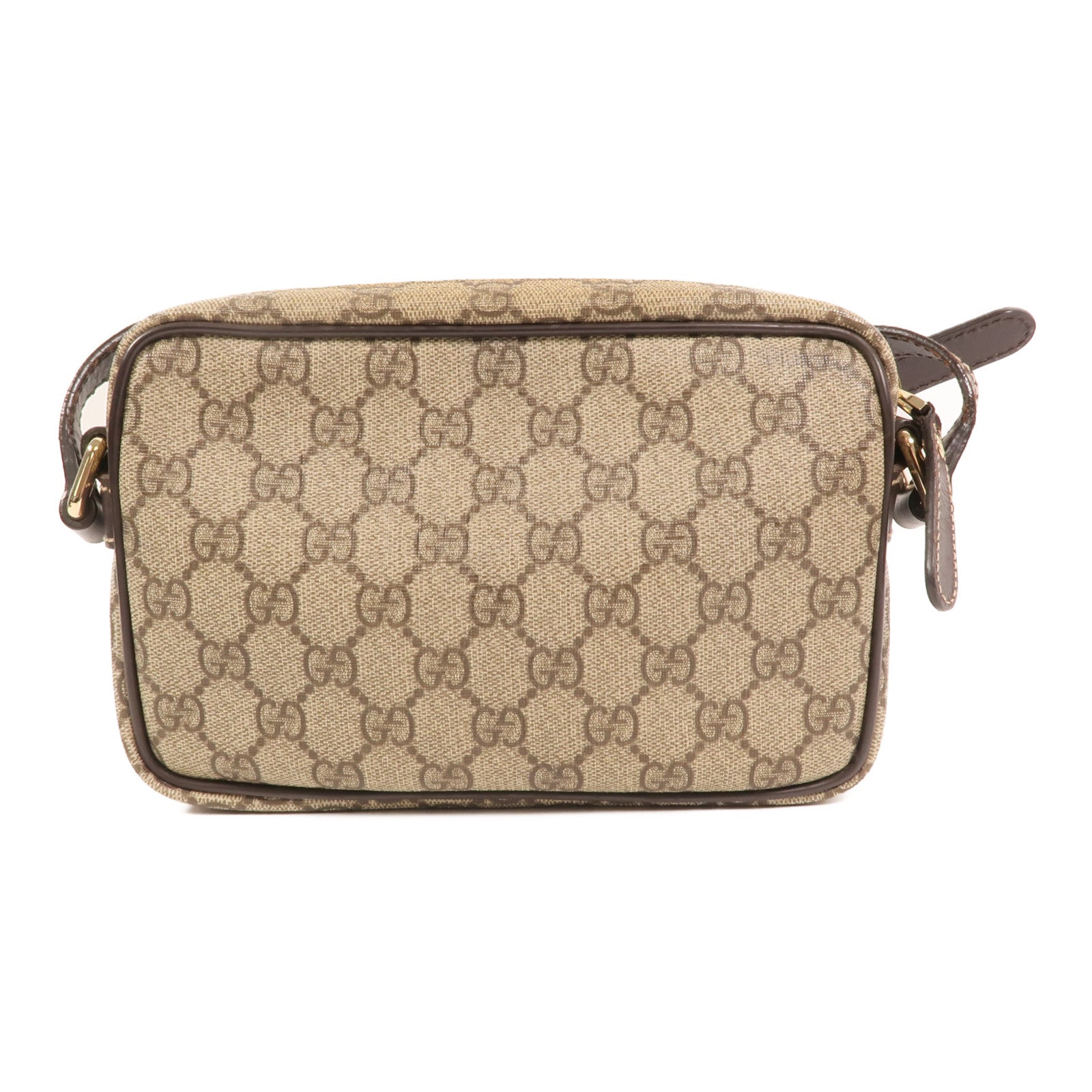 GUCCI GG帆布Shoulder Bag金扣肩背袋
