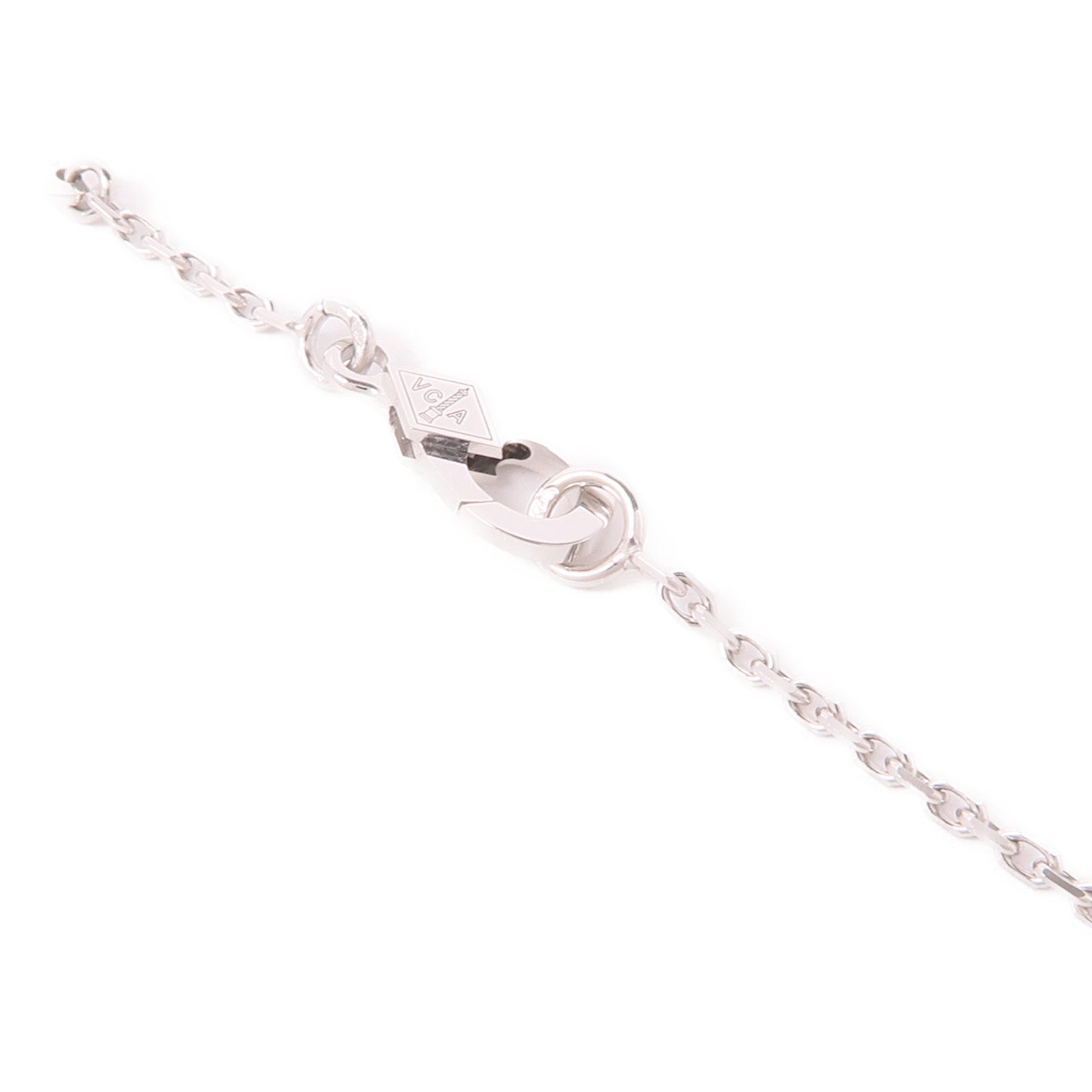 Van Cleef & Arpels 18K白金Vintage Alhambra Diamond Necklace鑽石項鍊