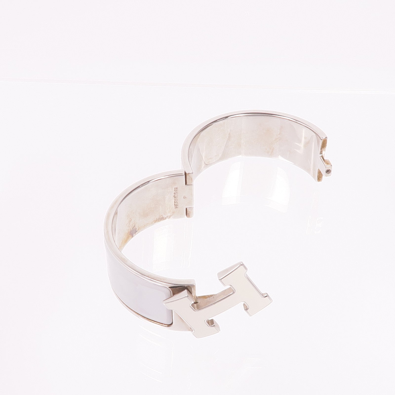 HERMES 琺瑯/金屬Clic-Clac H手鐲