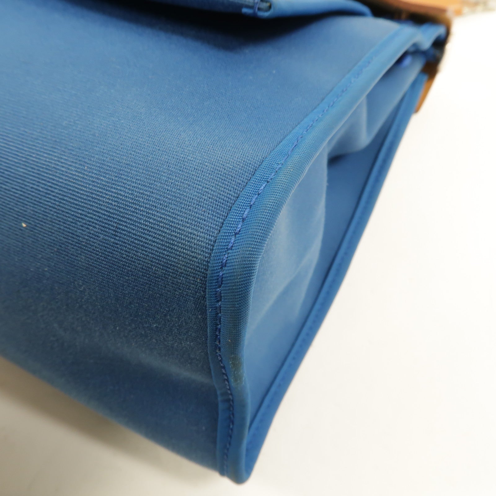 HERMES 帆布Herbag PM手挽肩背兩用袋Bleu Izmir