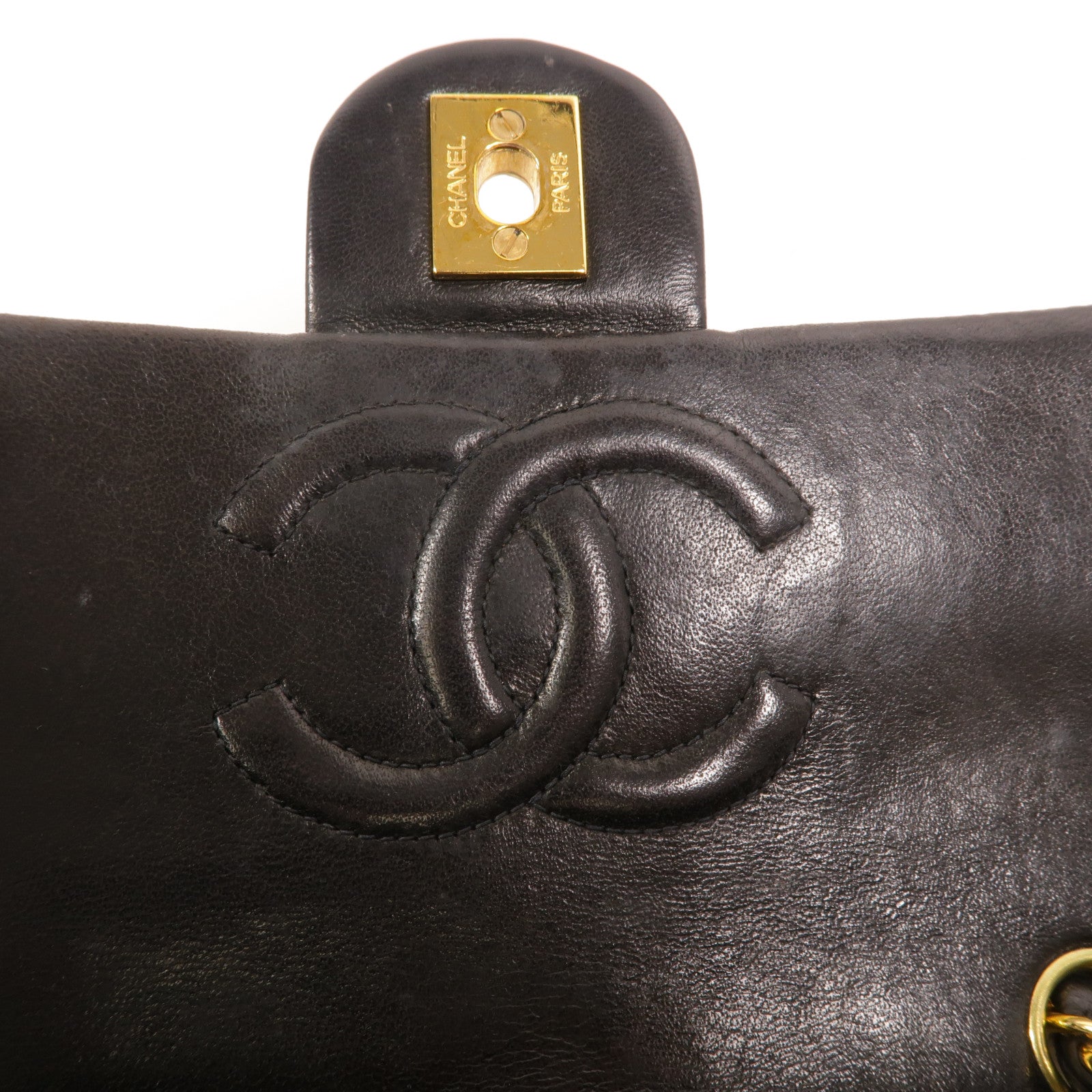 CHANEL 羊皮皮革Vintage Classic 17鏈帶肩背袋