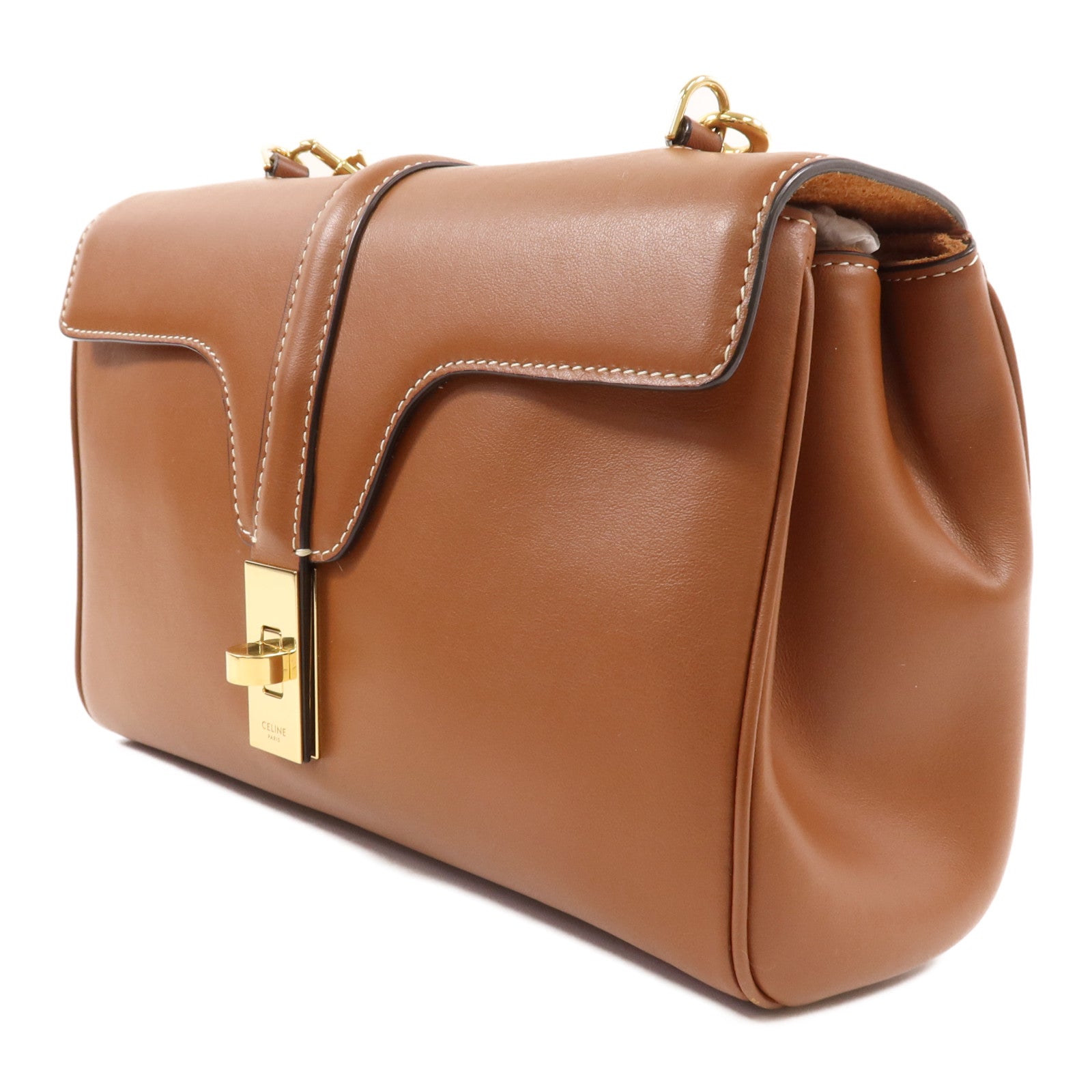 CELINE 牛皮皮革Teen Soft 16金扣肩背袋