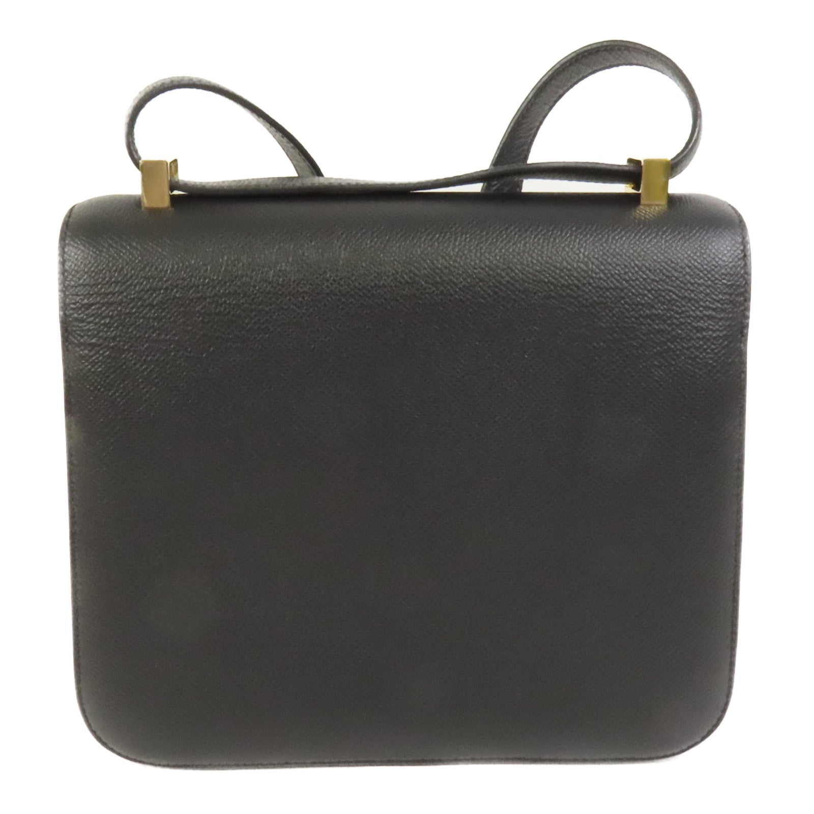 HERMES Epsom皮革Constance 24金扣肩背袋Noir